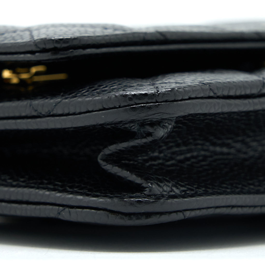 CHANEL CLASSIC WALLET ON CHAIN CAVIAR BLACK GHW( MICROCHIP)
