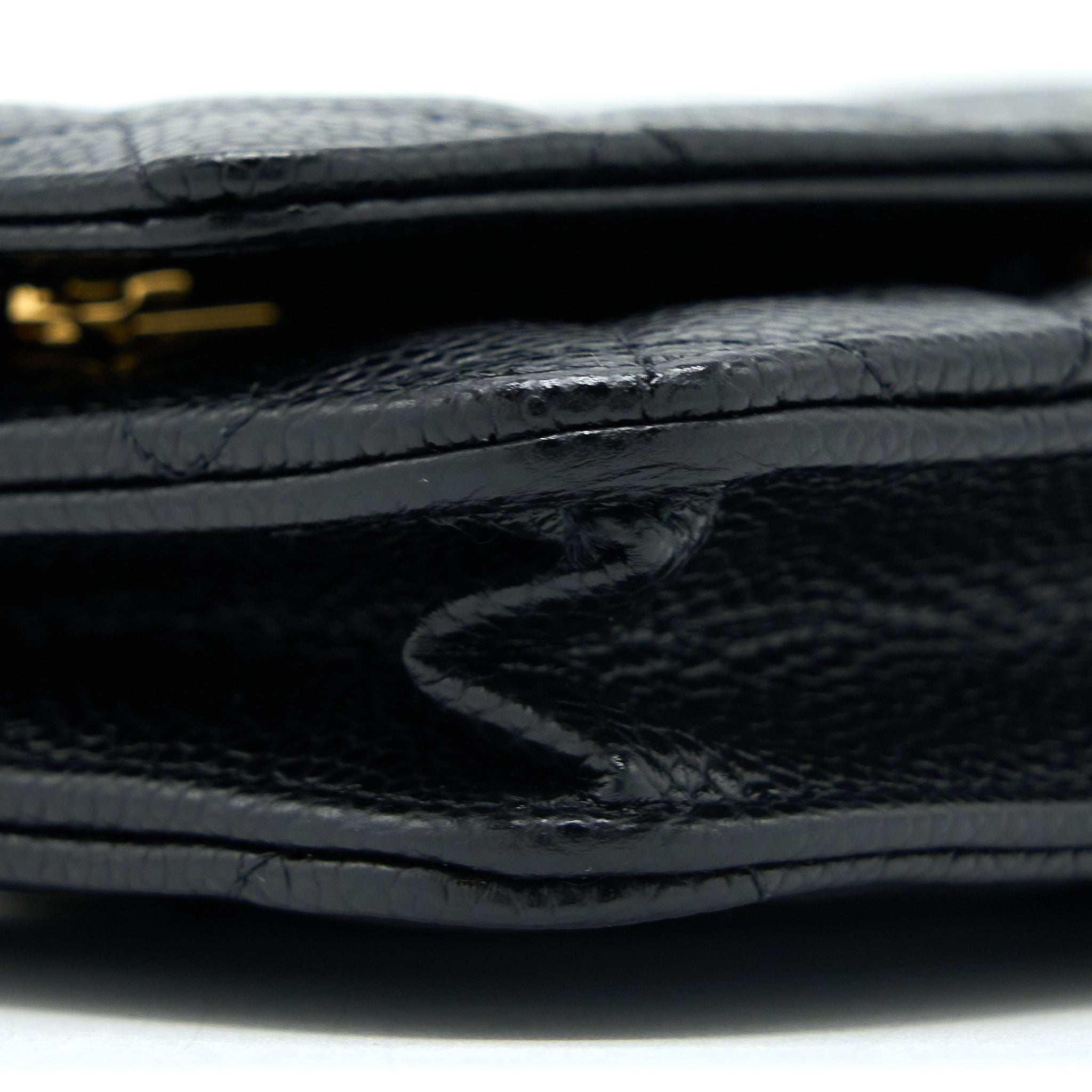 CHANEL CLASSIC WALLET ON CHAIN CAVIAR BLACK GHW( MICROCHIP)