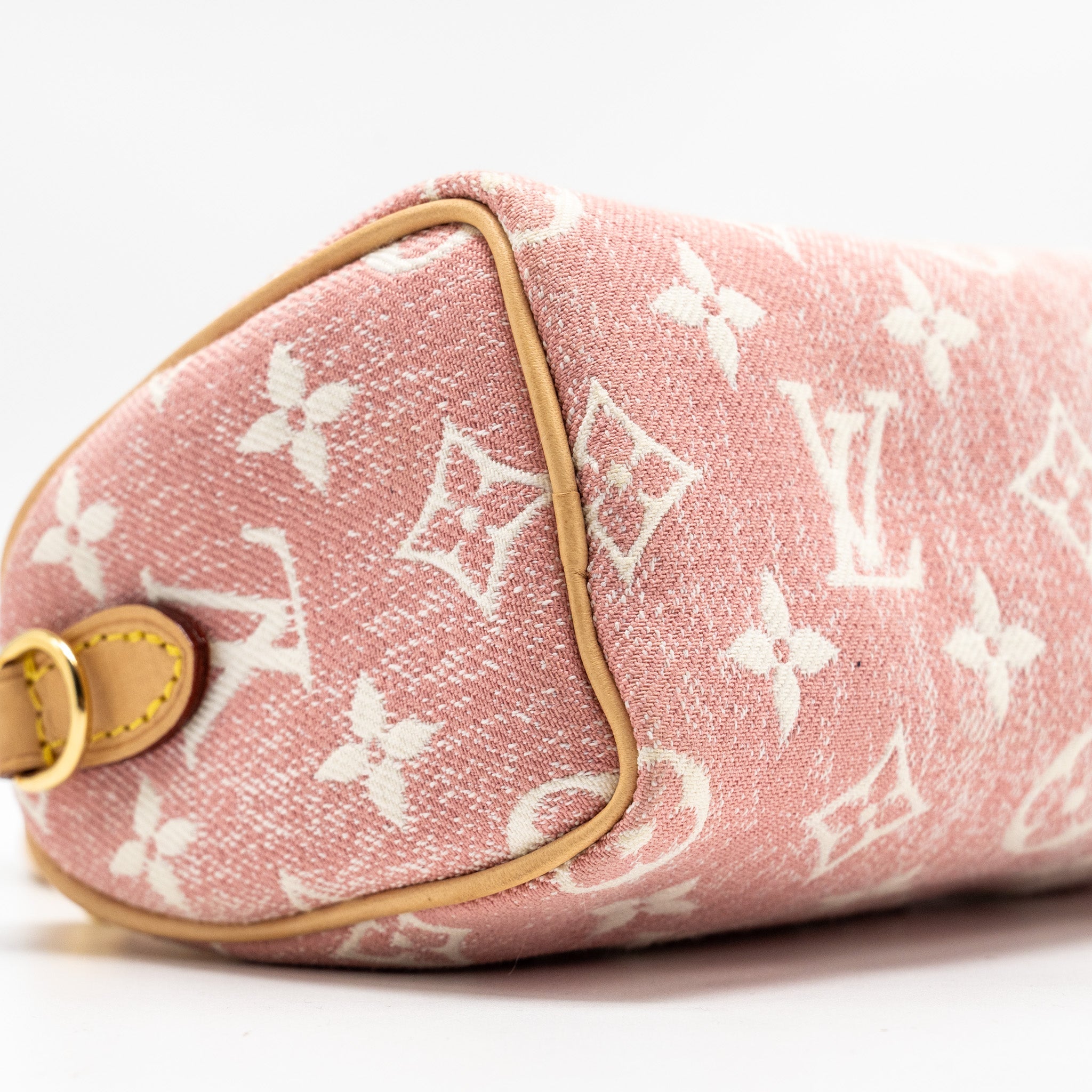 LOUIS VUITTON NANO SPEEDY MONOGRAM JACQUARD DENIM PINK GHW