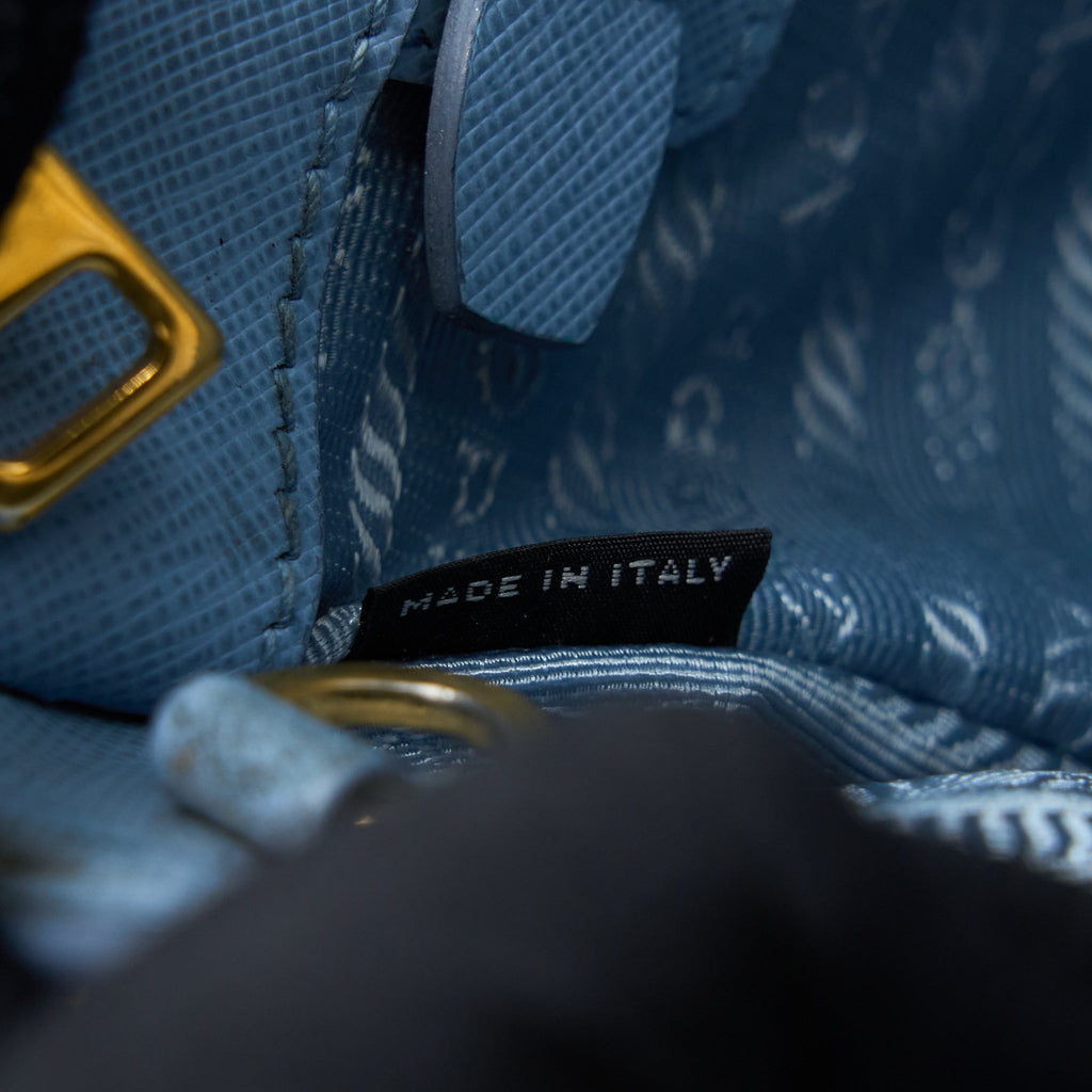 PRADA SAFFIANO TOTE BAG LIGHT BLUE GHW