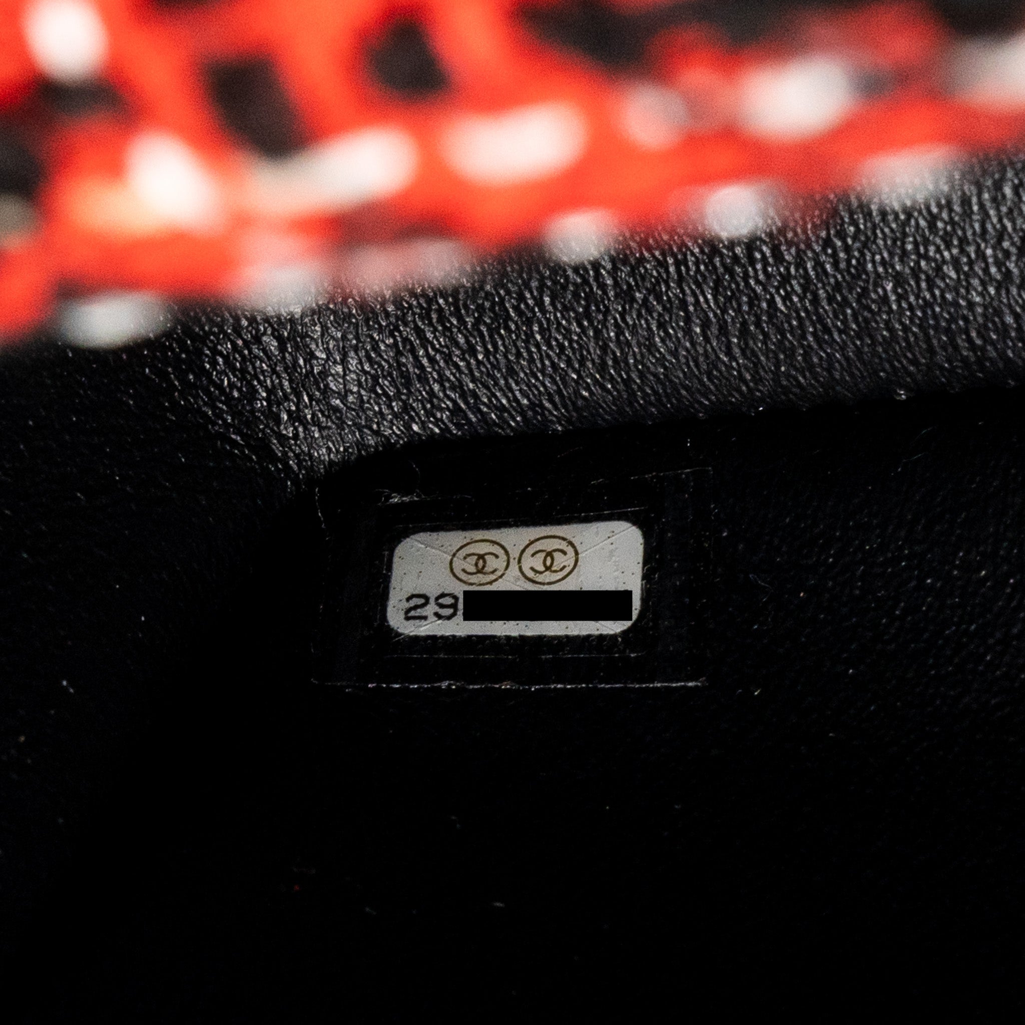 CHANEL MINI RECTANGULAR FLAP BAG TWEED RED / BLACK MULTICOLOUR SHW