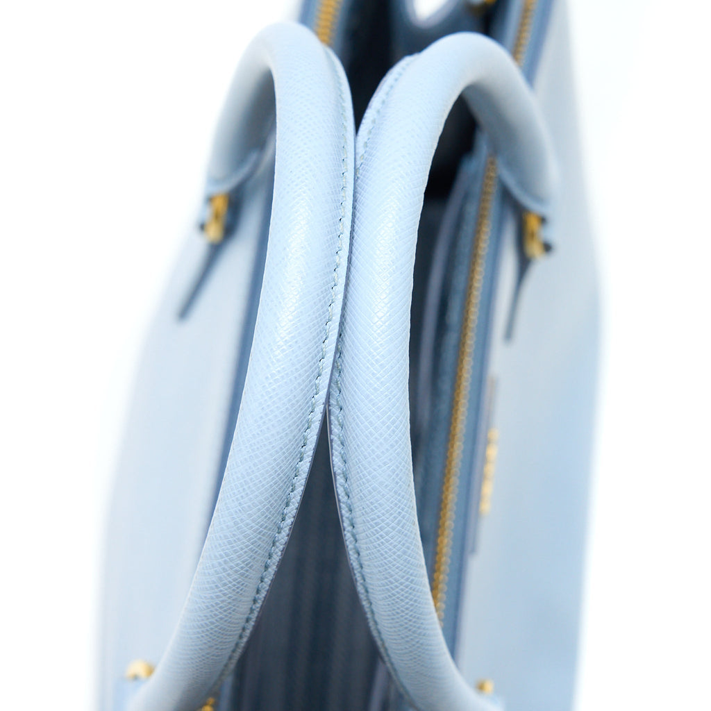 PRADA SAFFIANO TOTE BAG LIGHT BLUE GHW