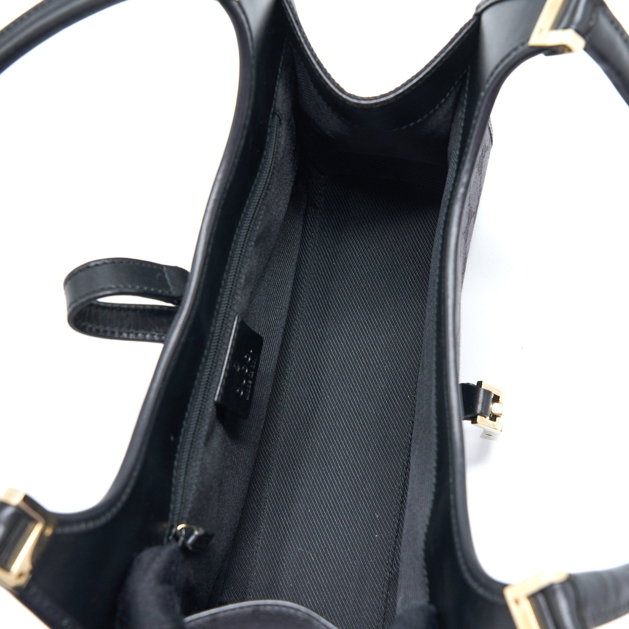 GUCCI VINTAGE JACKIE BAG GG PRINTED CANVAS BLACK GHW