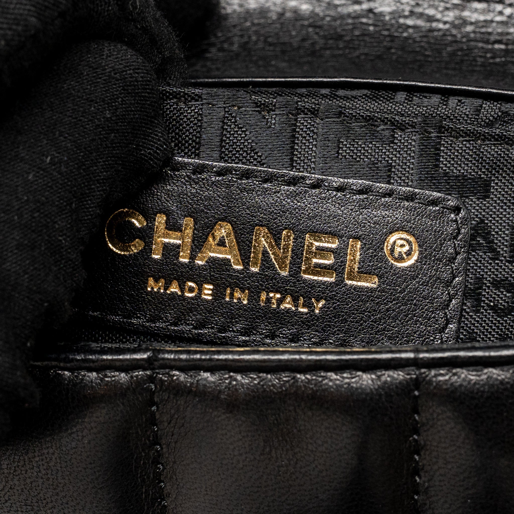 CHANEL CAMELLIA MINI FLAP SHOULDER BAG LAMBSKIN BLACK GHW