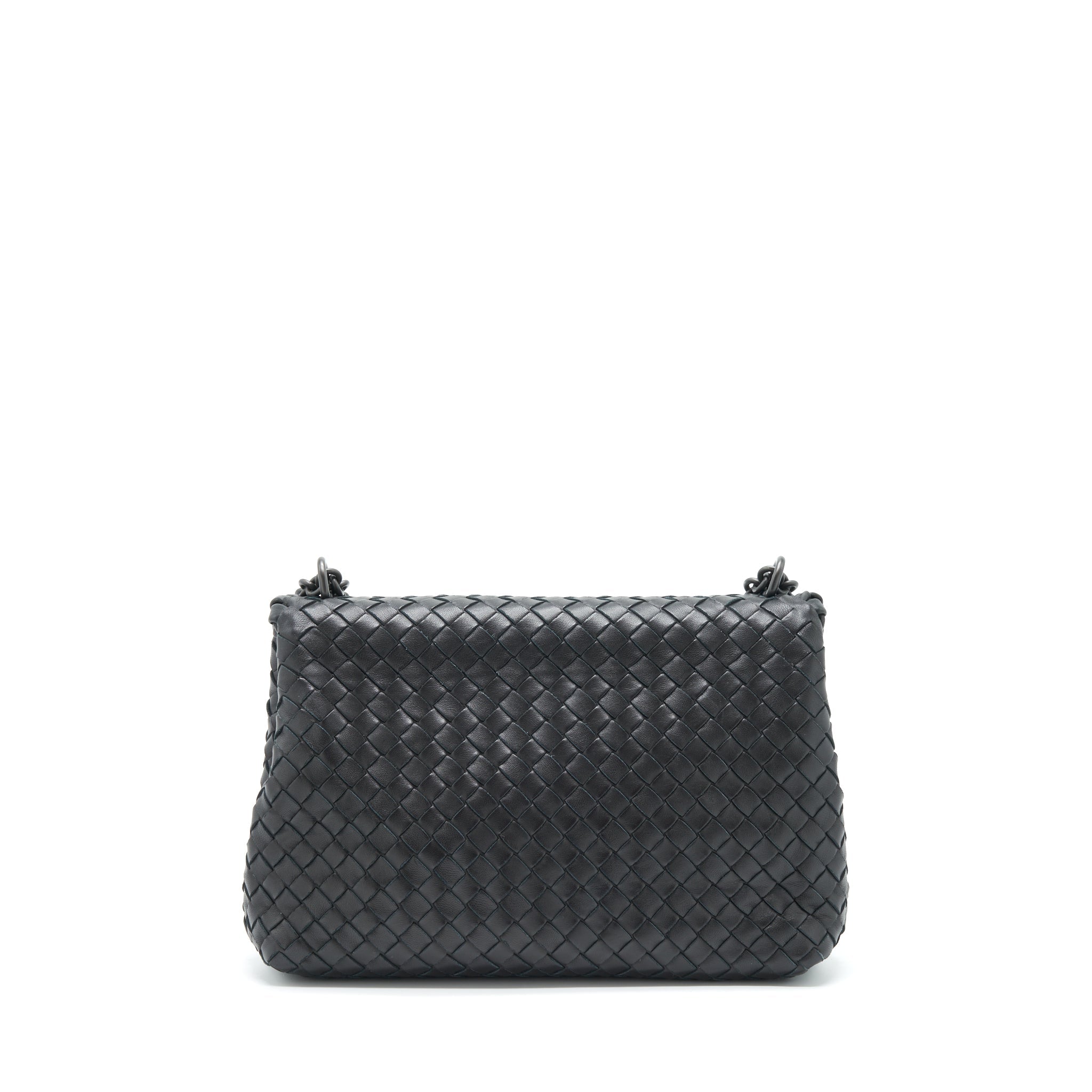 BOTTEGA VENETA OLYMPIA BAG BLACK WITH BLACK HARDWARE