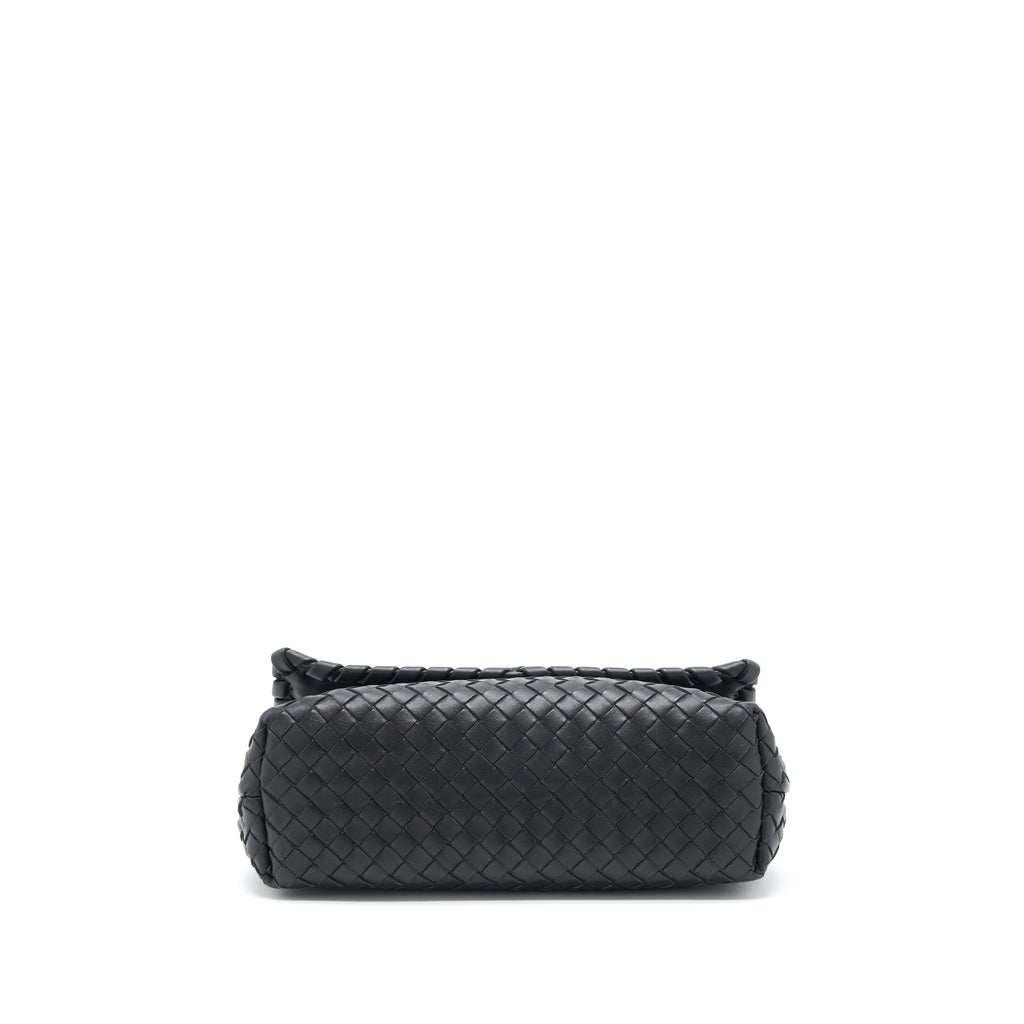 BOTTEGA VENETA OLYMPIA BAG BLACK WITH BLACK HARDWARE