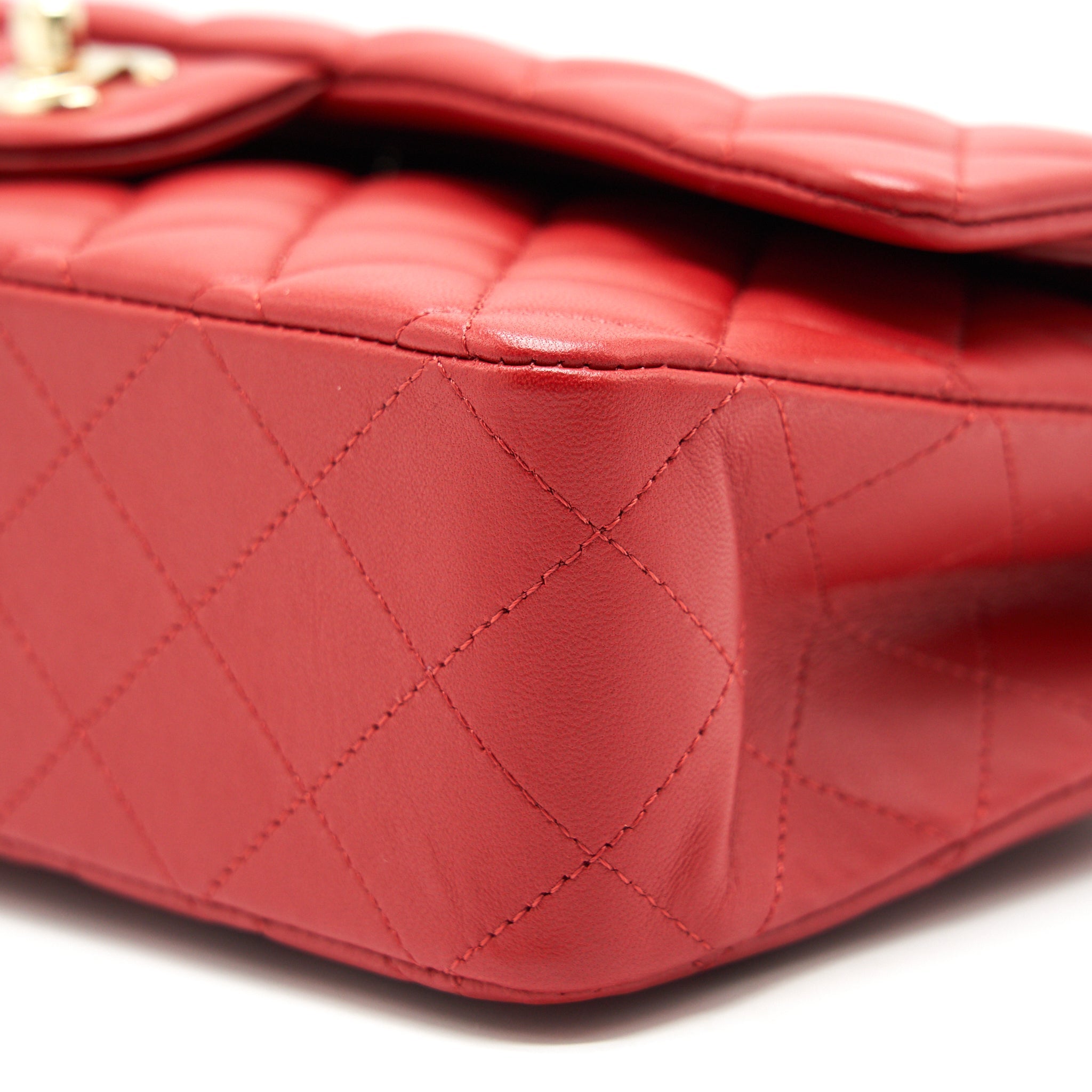 CHANEL MEDIUM CLASSIC DOUBLE FLAP BAG RED LGHW SERIAL29