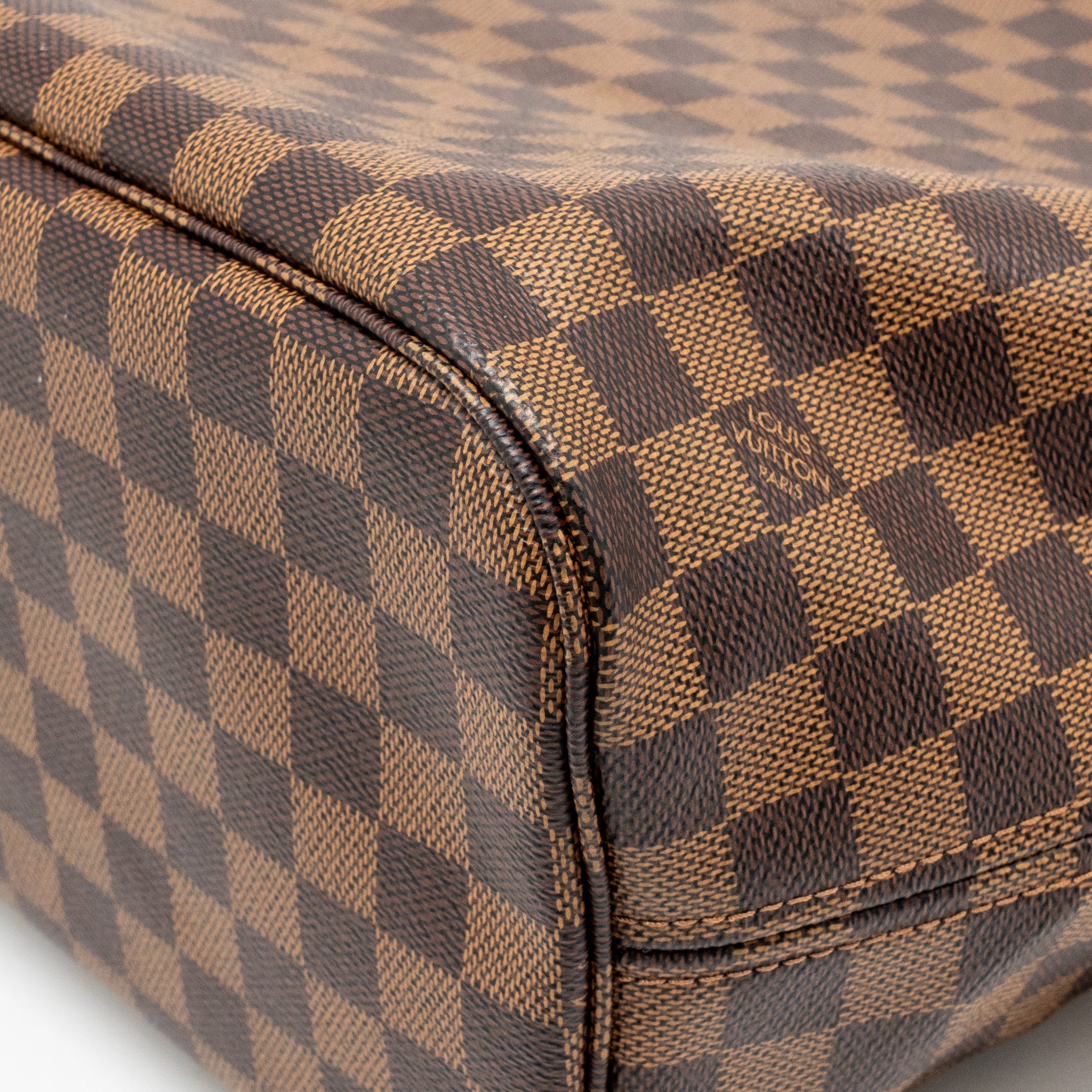 LOUIS VUITTON NEVERFULL MM DAMIER EBENE CANVAS GHW