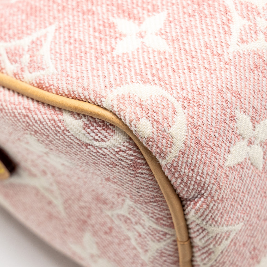 LOUIS VUITTON NANO SPEEDY MONOGRAM JACQUARD DENIM PINK GHW