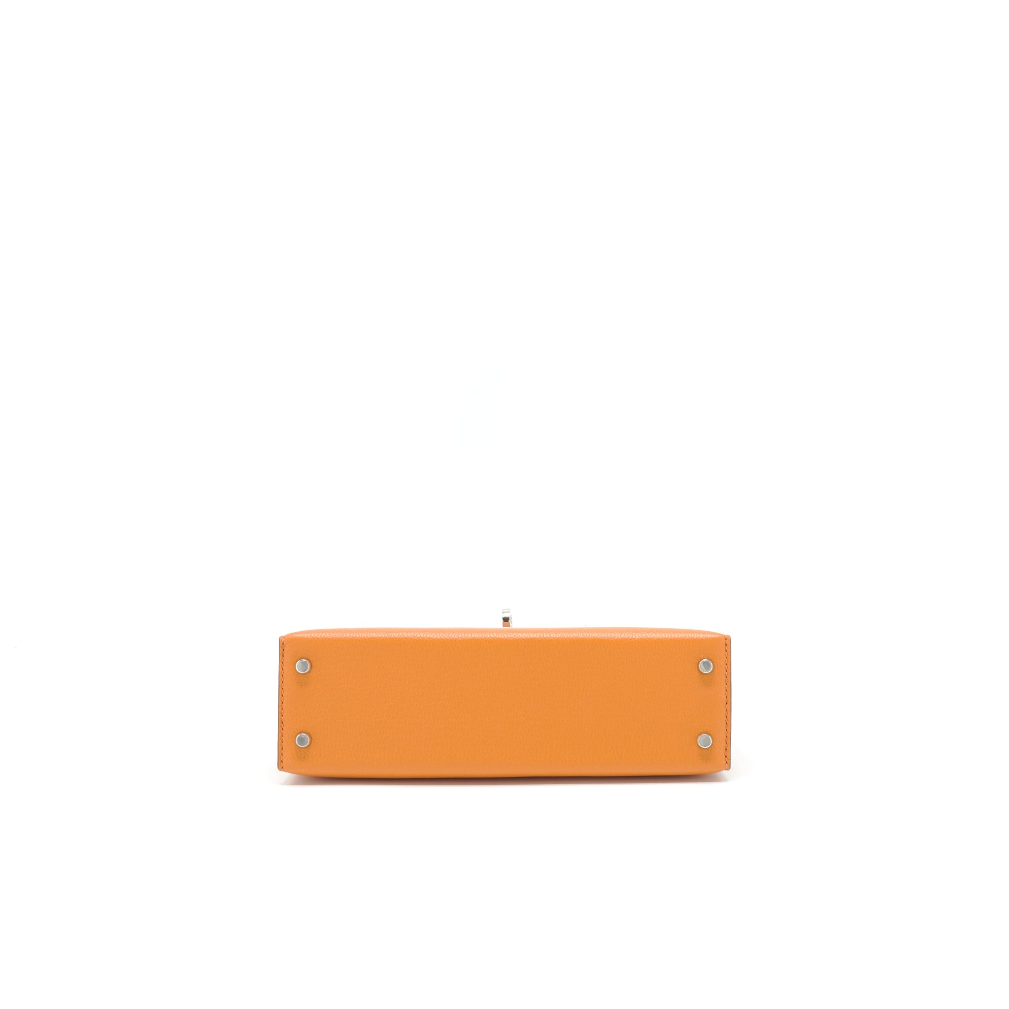 HERMES MINI KELLY Ⅱ VERSO CHEVRE MYSORE SANGUINE / ORANGE SHW