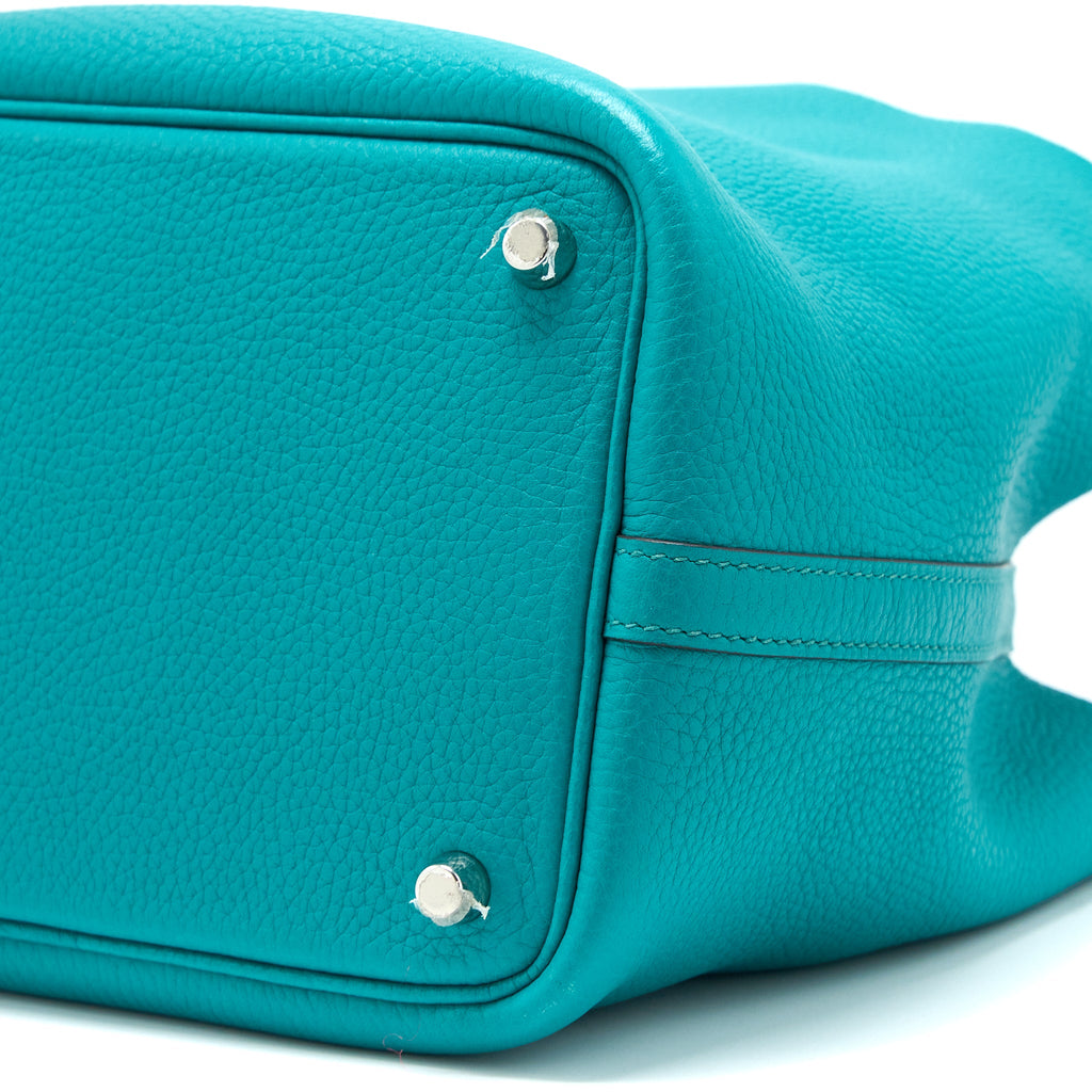 HERMES PICOTIN 18 LOCK BAG CLEMENCE MALACHITE SHW