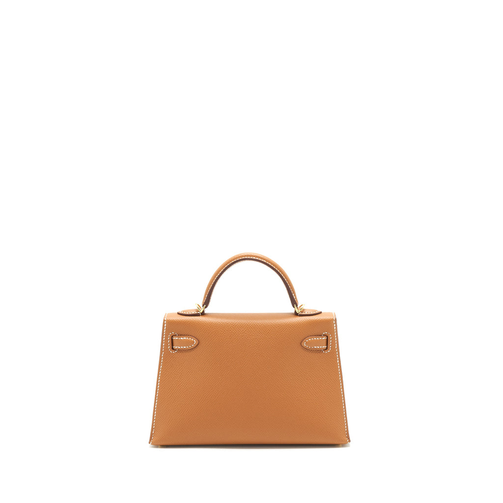 HERMES MINI KELLY EPSOM GOLD GHW