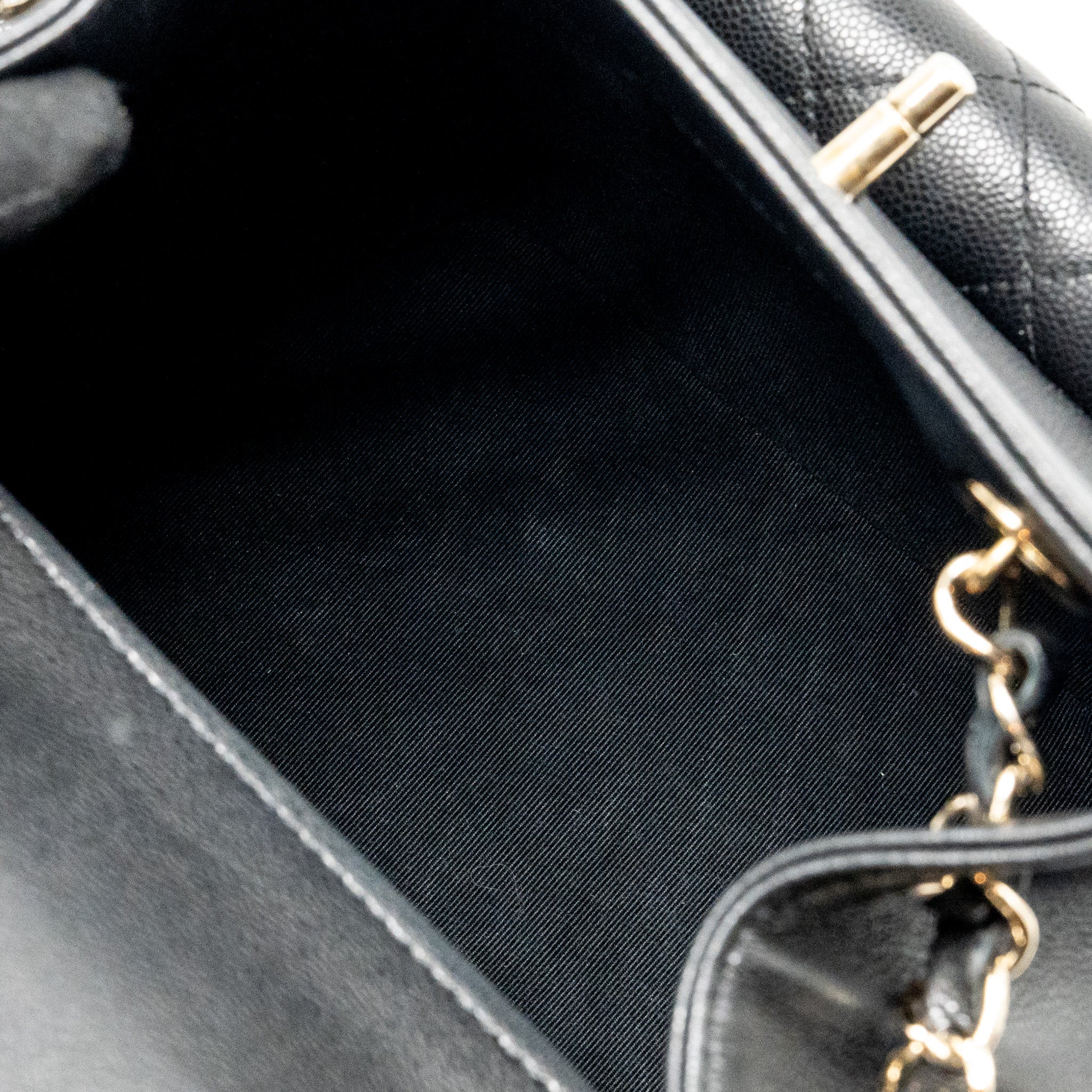 CHANEL TRIPLE POCKET BACKPACK CAVIAR BLACK LGHW (MICROCHIP)