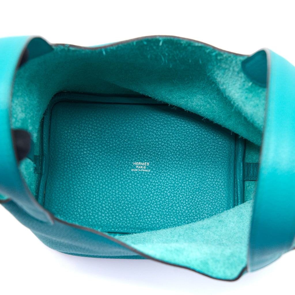 HERMES PICOTIN 18 LOCK BAG CLEMENCE MALACHITE SHW