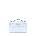 HERMES KELLY POCHETTE SWIFT T0 BLUE BRUME SHW