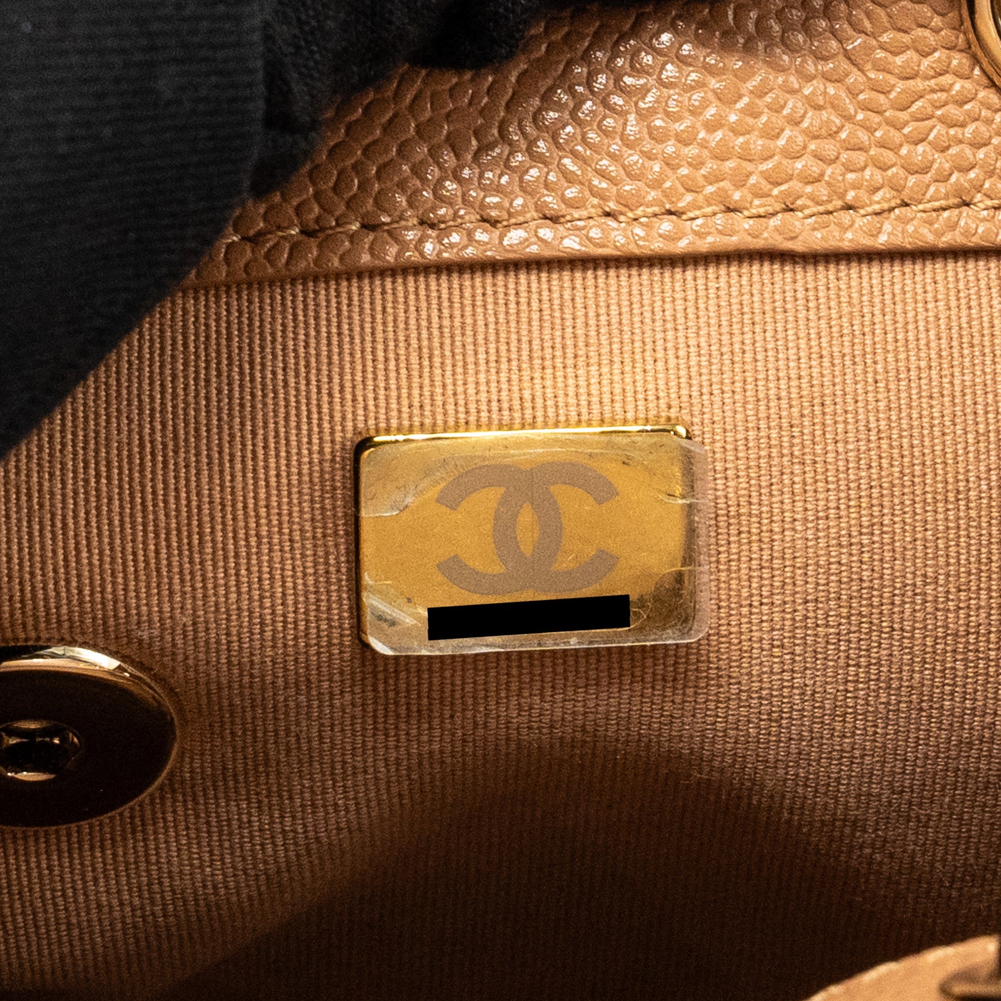 CHANEL TRIPLE PACK BACKPACK CAVIAR CARAMEL LGHW (MICROCHIP)