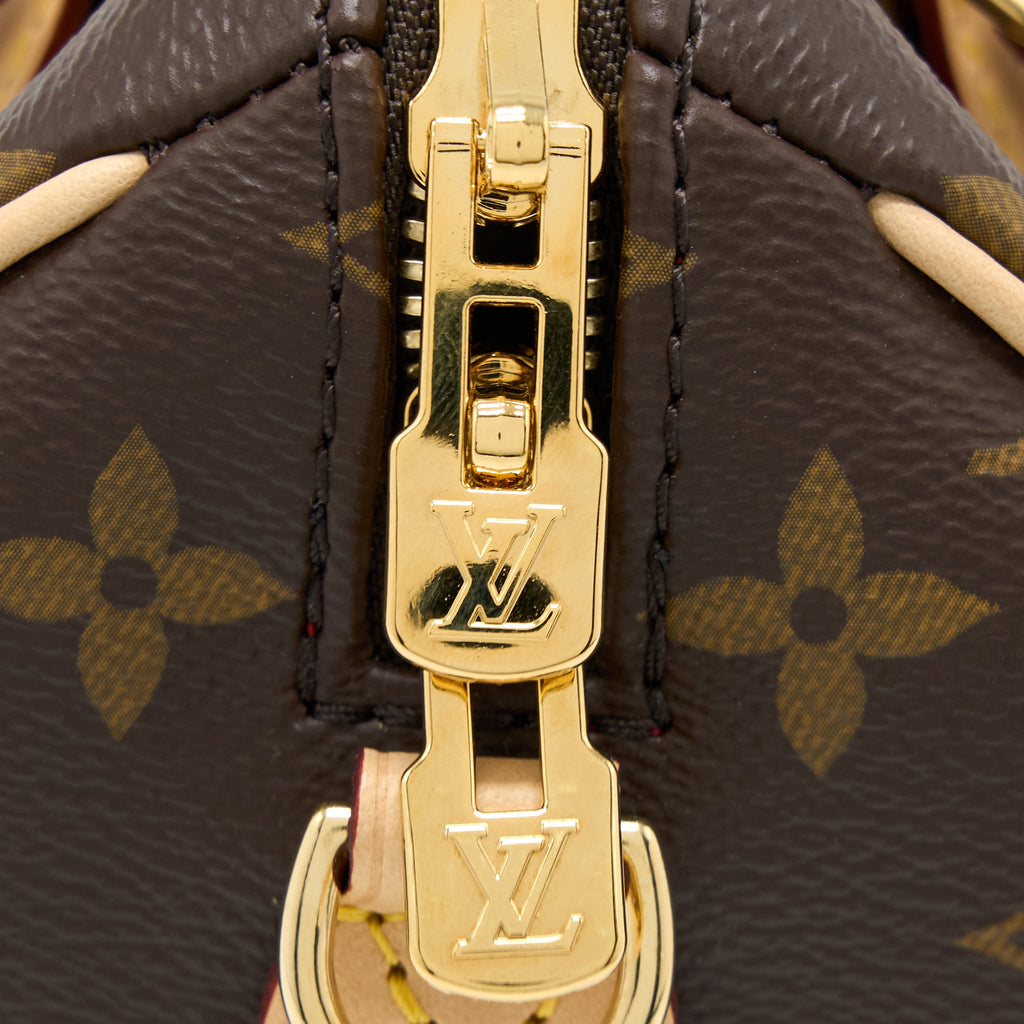 LOUIS VUITTON SPEEDY BANDOULIERE 20 MONOGRAM CANVAS FUCHSIA STRAP GHW