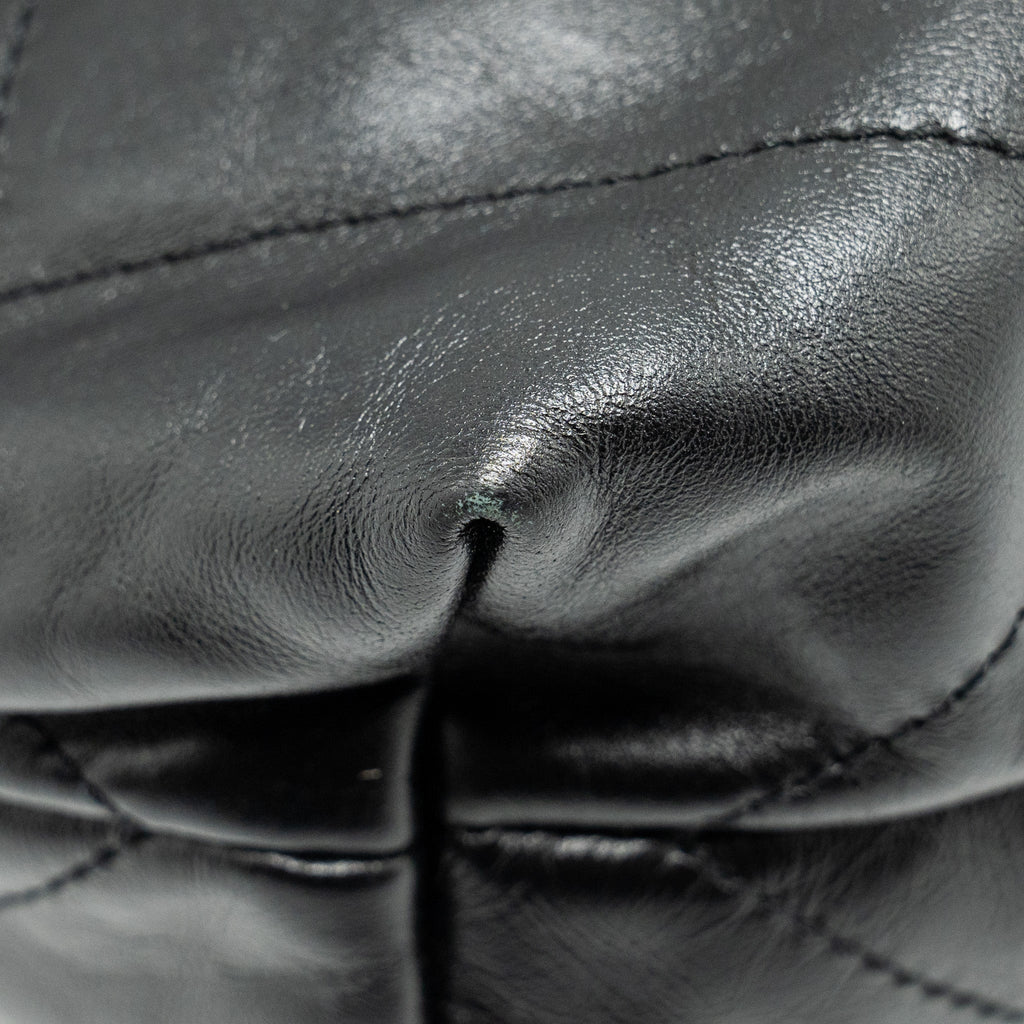 CHANEL SMALL 22 BAG SHINY CALFSKIN BLACK GHW (MICROCHIP)