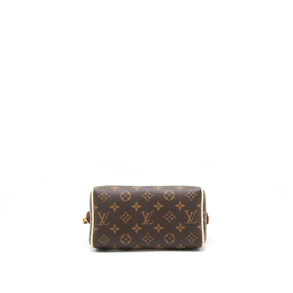 LOUIS VUITTON SPEEDY BANDOULIERE 20 MONOGRAM CANVAS/BLACK MULTICOLOUR STRAP