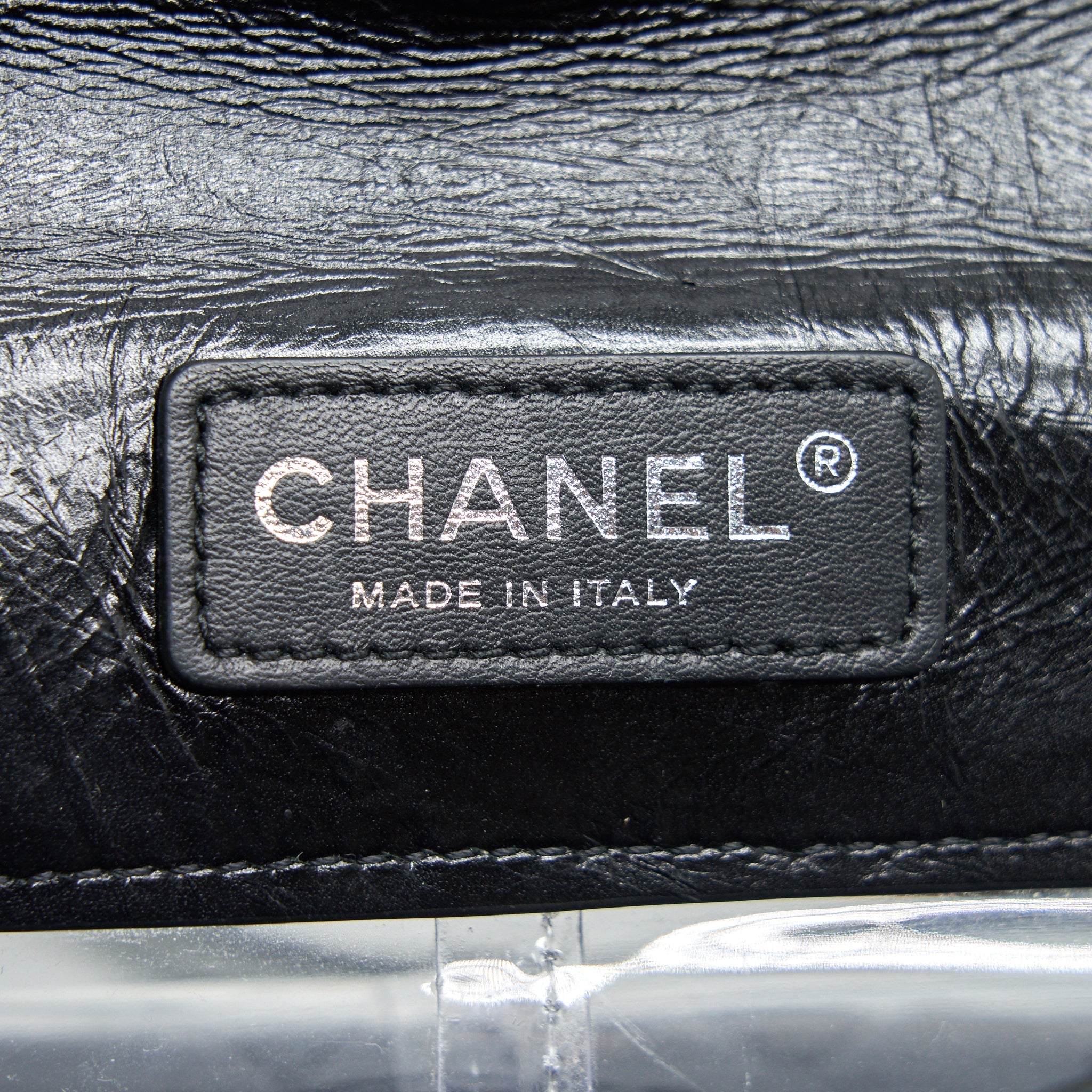 CHANEL TRANSPARENT BACK PACK PVC/LEATHER BACKPACK