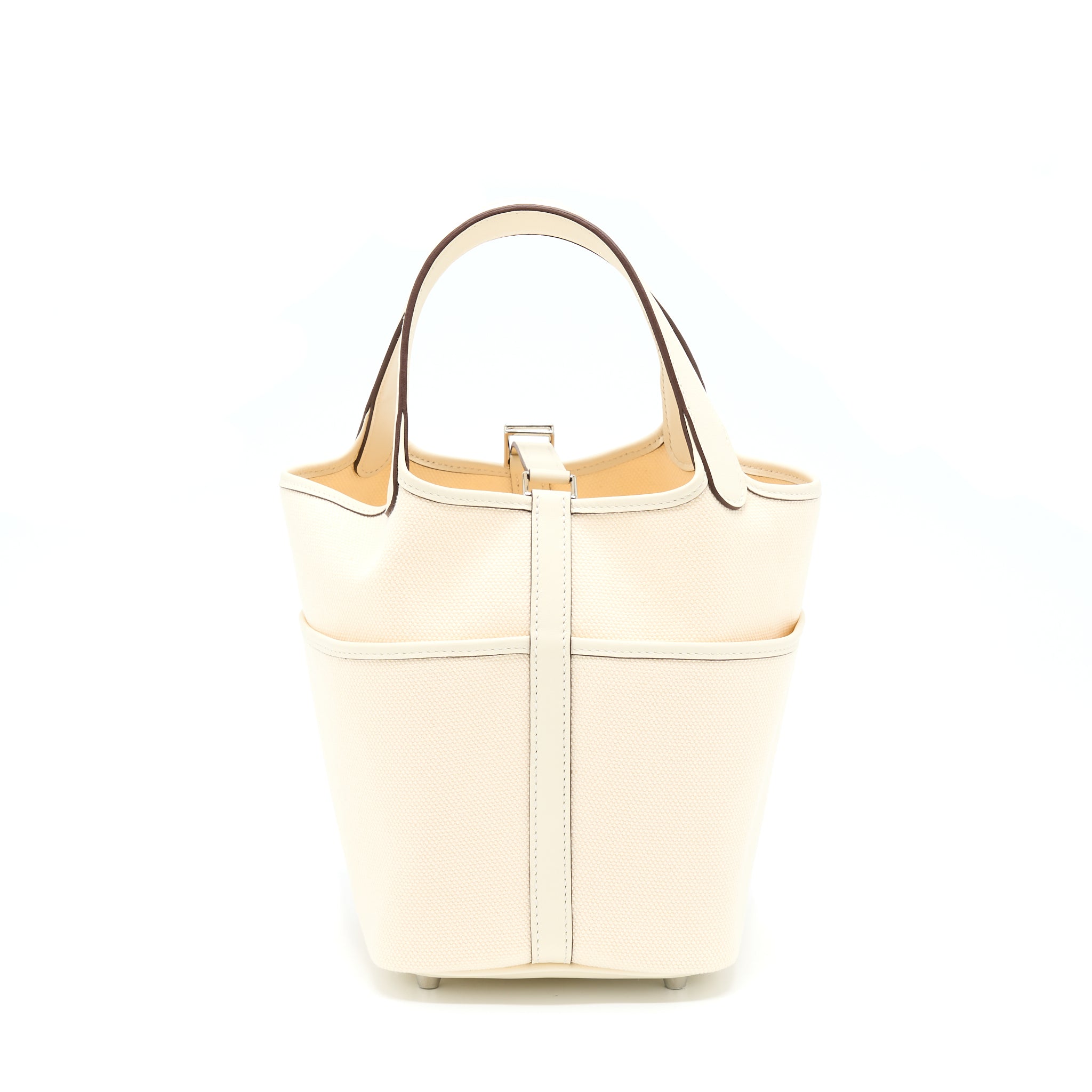 HERMES PICOTIN CARGO 18 SWIFT/TOILE CANVAS ECRU NATA SHW
