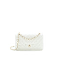 CHANEL MEDIUM S21 IRIDESCENT WHITE CLASSIC BAG