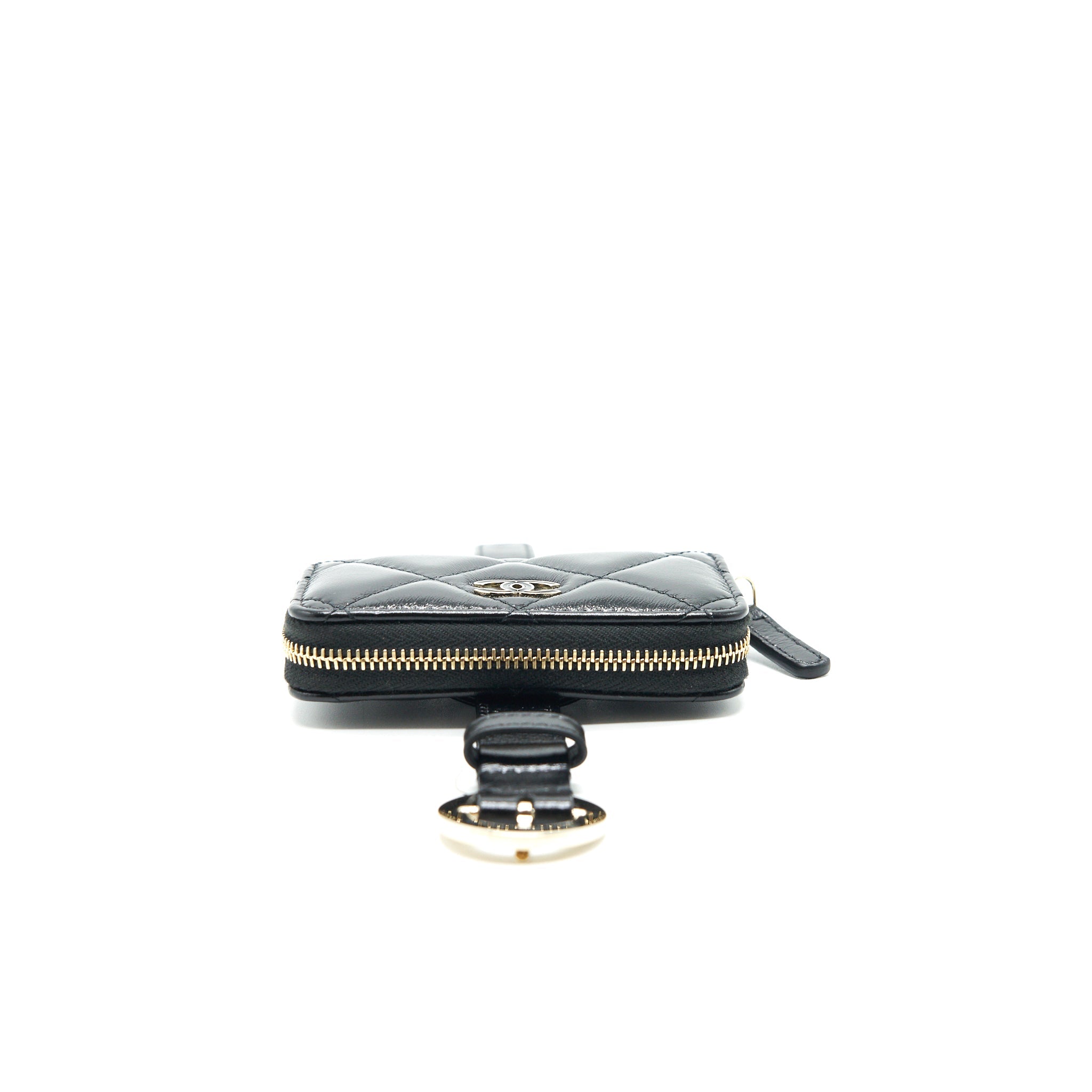 CHANEL ZIPPED COIN PURSE BRACELETS IN SHINY LAMBSKIN