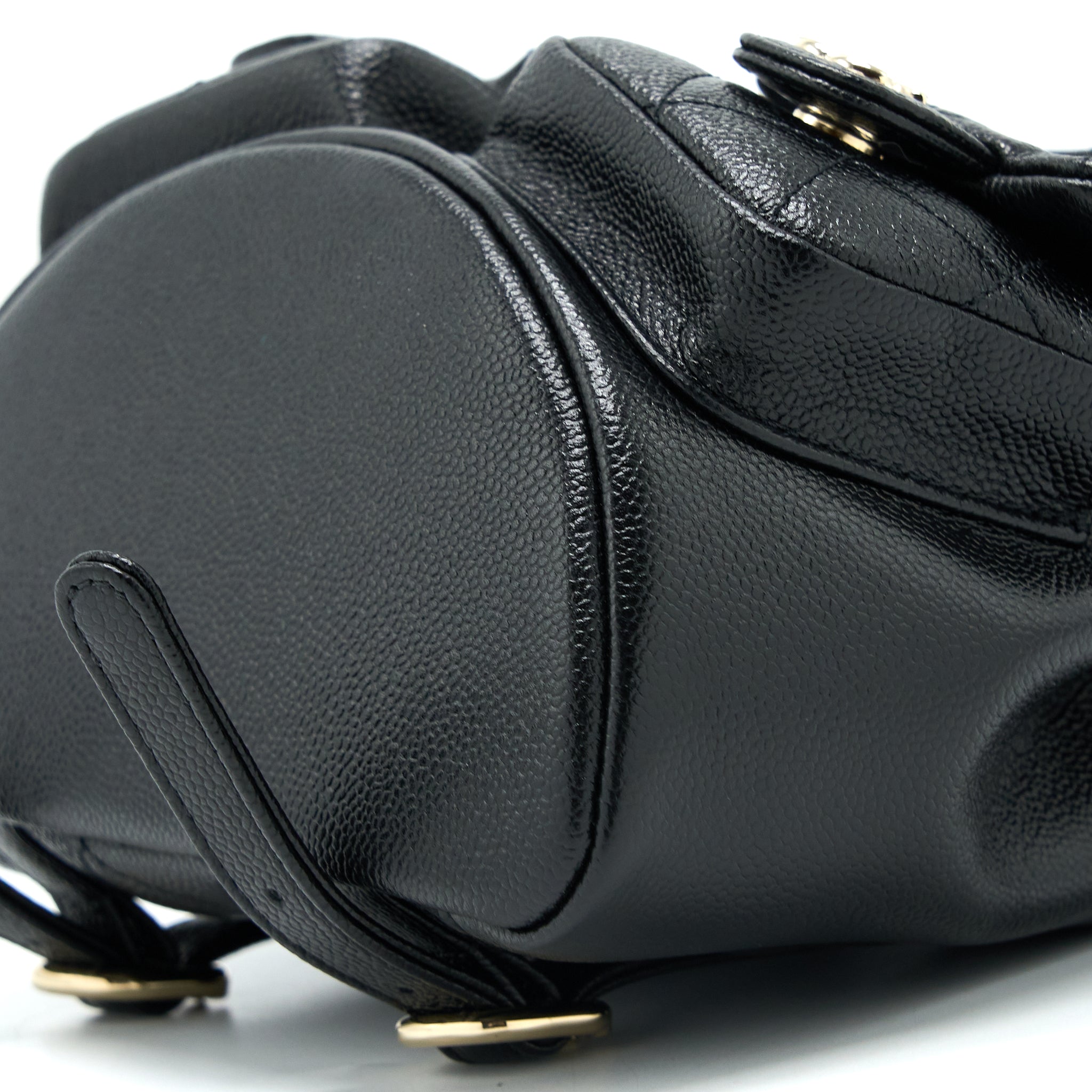 CHANEL 23P MINI TRIPLE PACK BACKPACK CAVIAR BLACK LGHW (MICROCHIP)