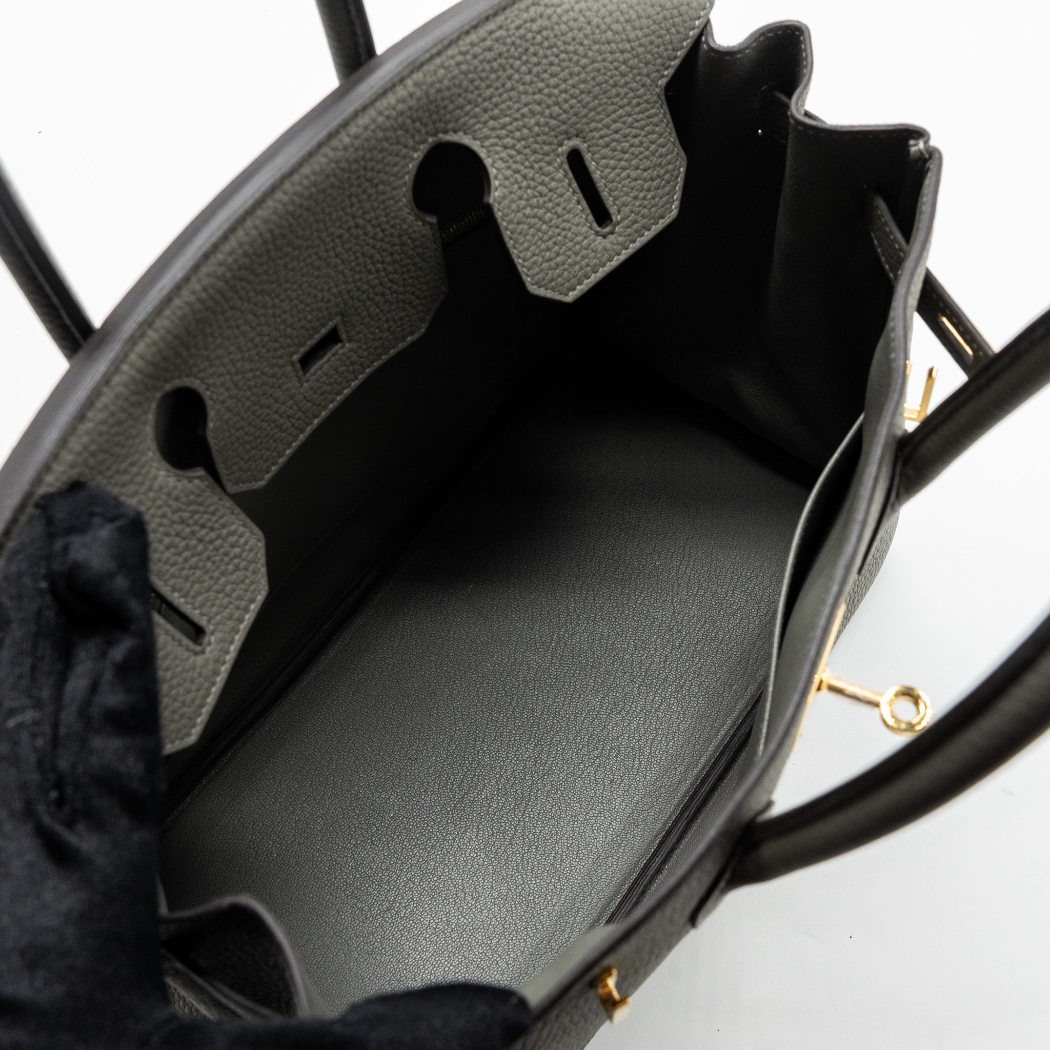 HERMES BIRKIN 30 CLEMENCE GRIS MEYER GHW