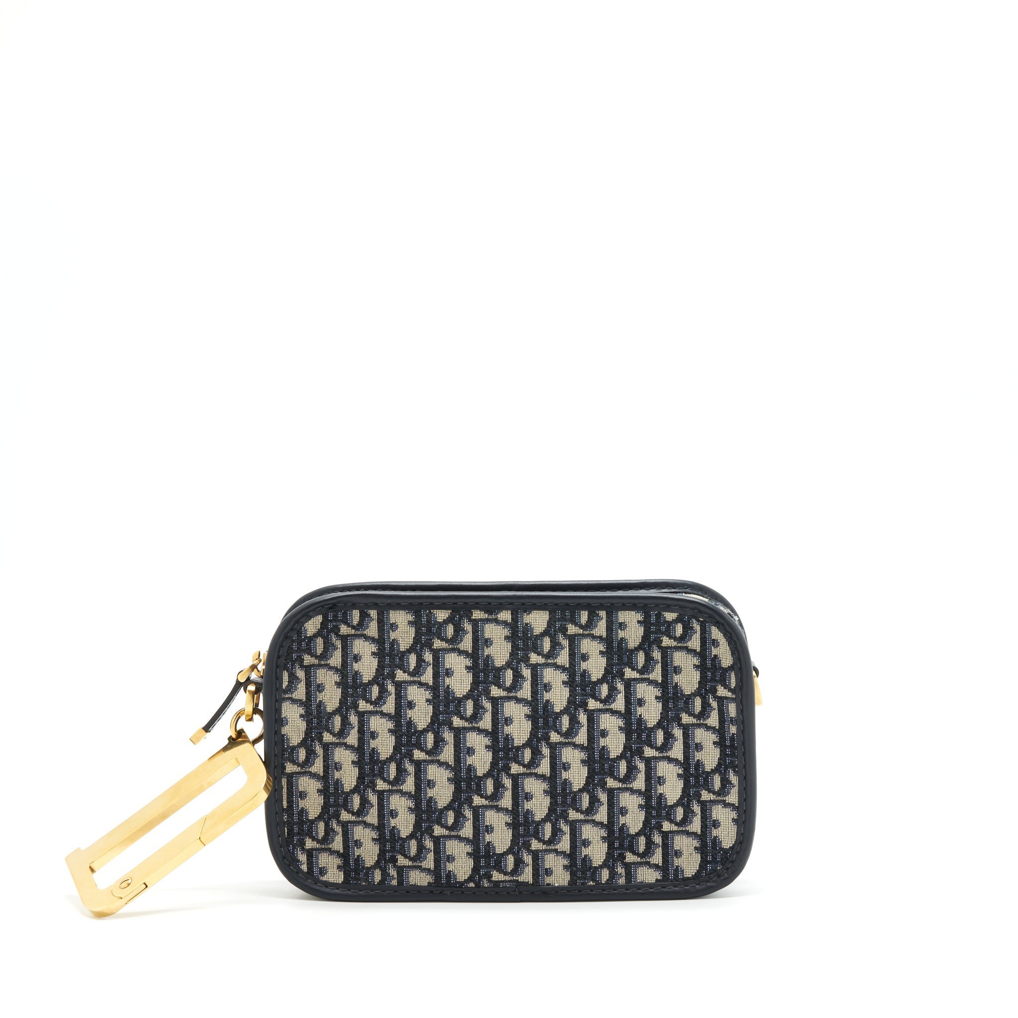 DIOR DIORQUAKE POUCH BLUE OBLIQUE CANVAS