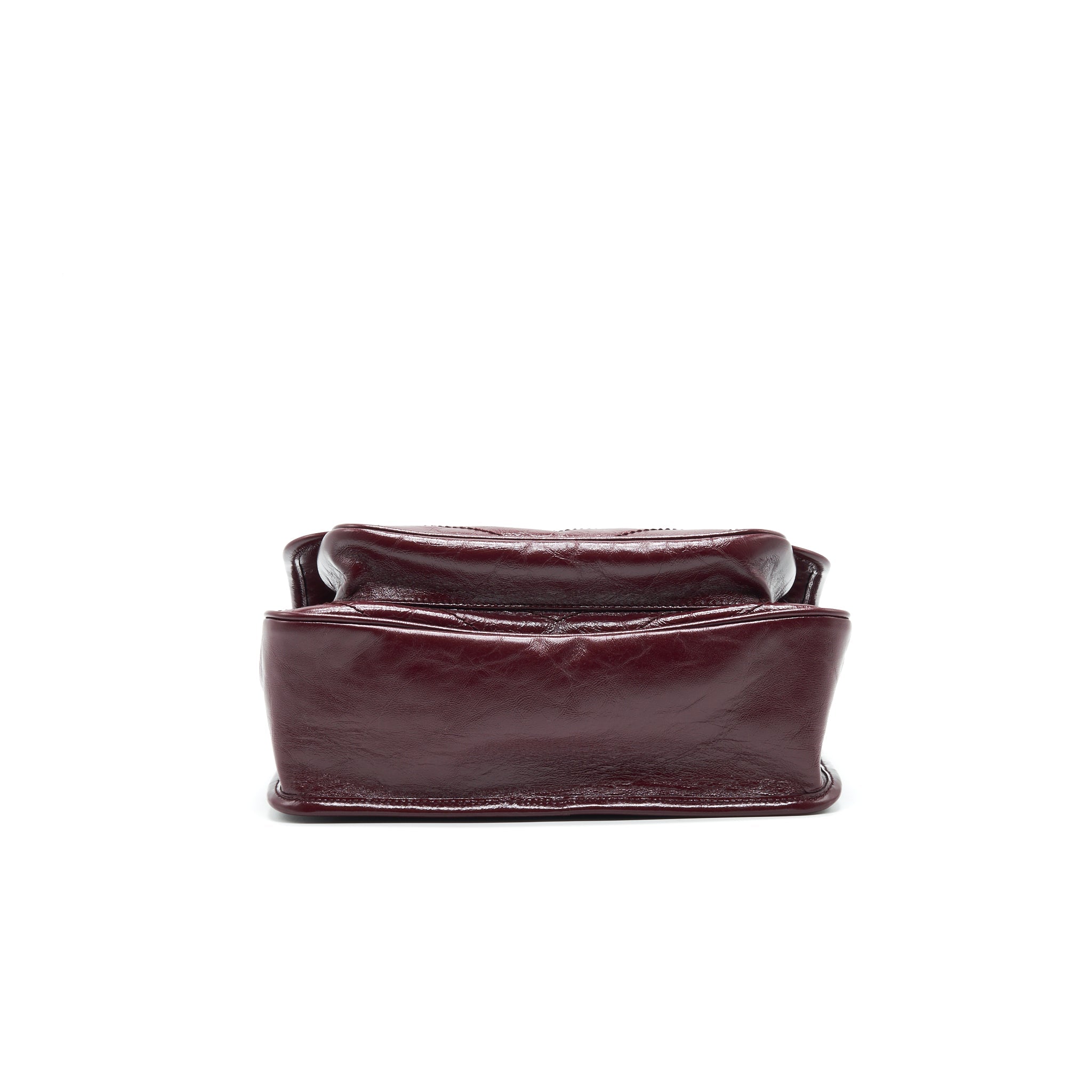 SAINT LAURENT MEDIUM NIKI SHINNY LEATHER BURGUNDY