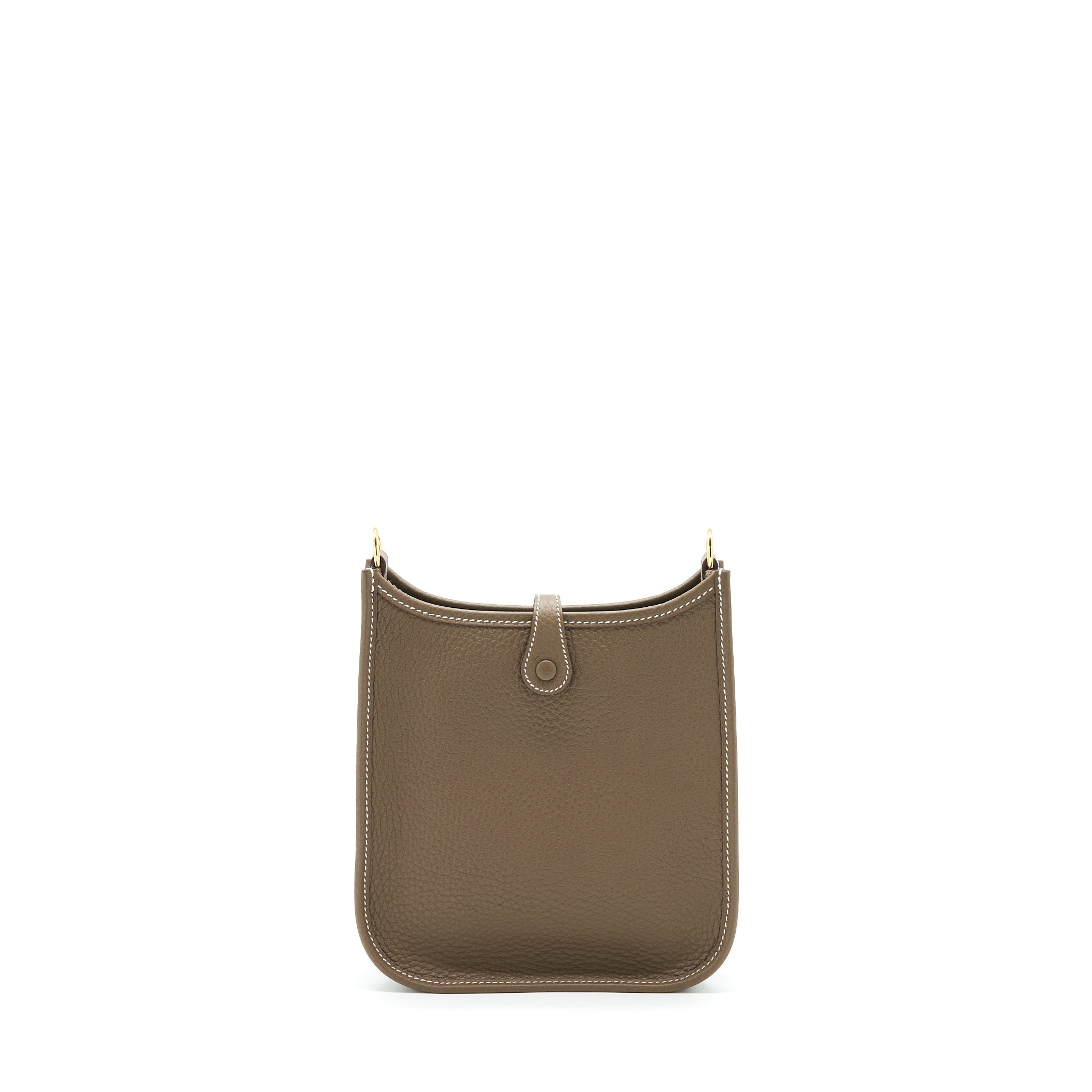 HERMES MINI EVELYNE CLEMENCE ETOUPE/BLUE INDIGO GHW