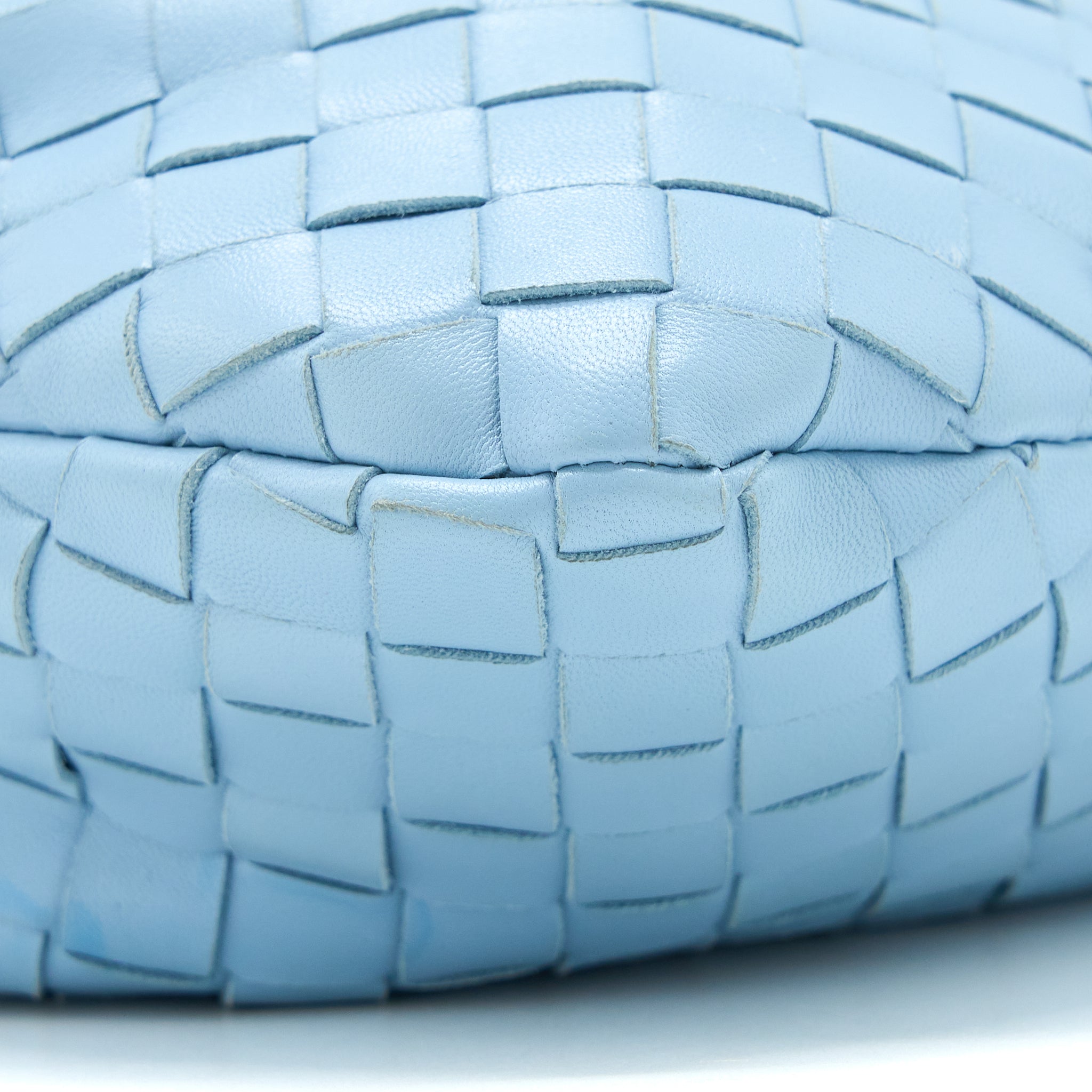 BOTTEGA VENETA MINI JODIE BAG LIGHT BLUE SHW