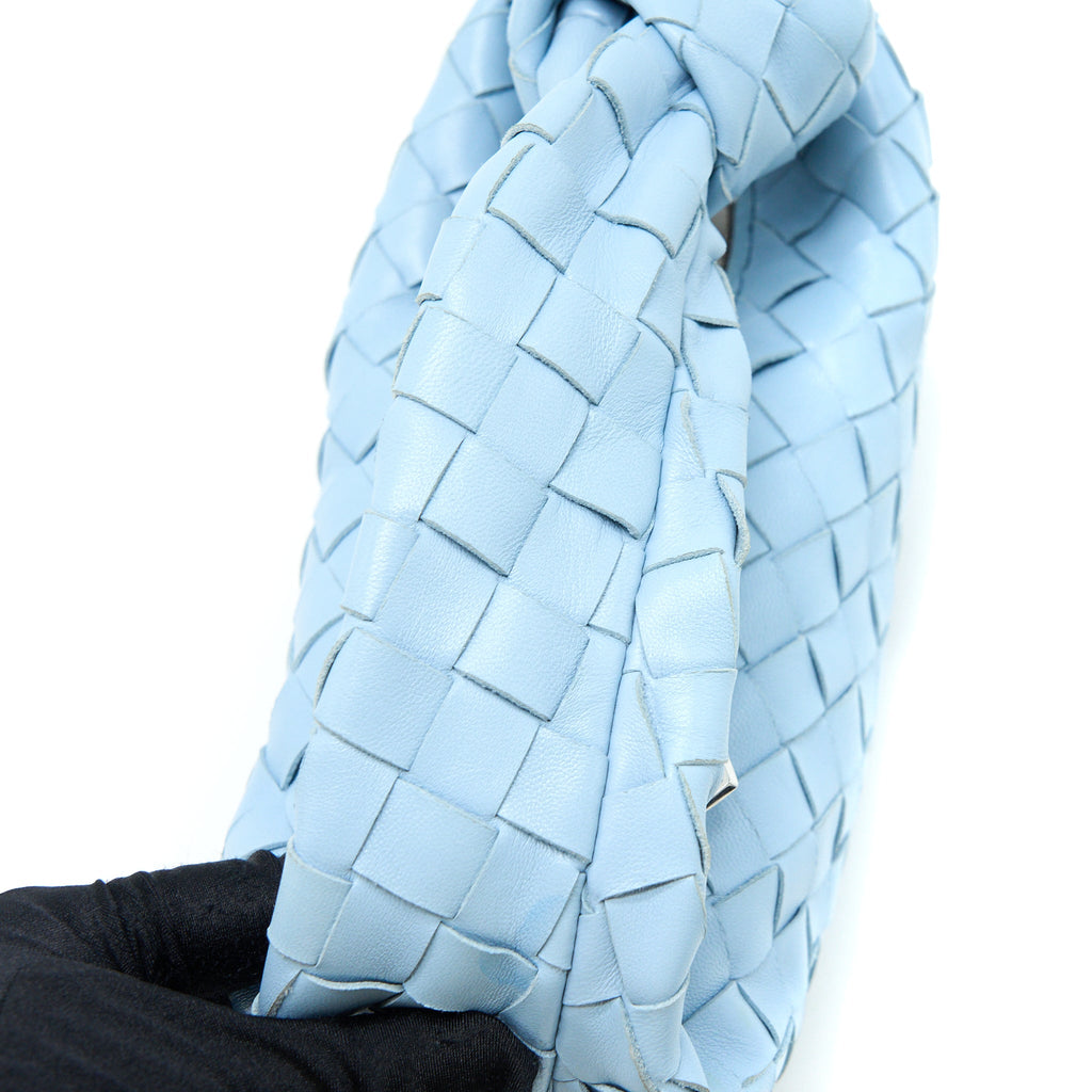 BOTTEGA VENETA MINI JODIE BAG LIGHT BLUE SHW