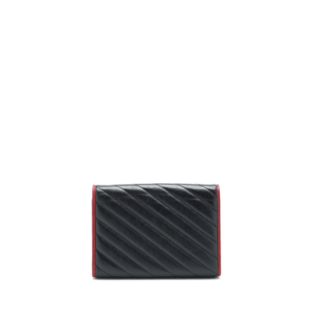 GUCCI GG MARMONT WALLET ON CHAIN BLACK GHW