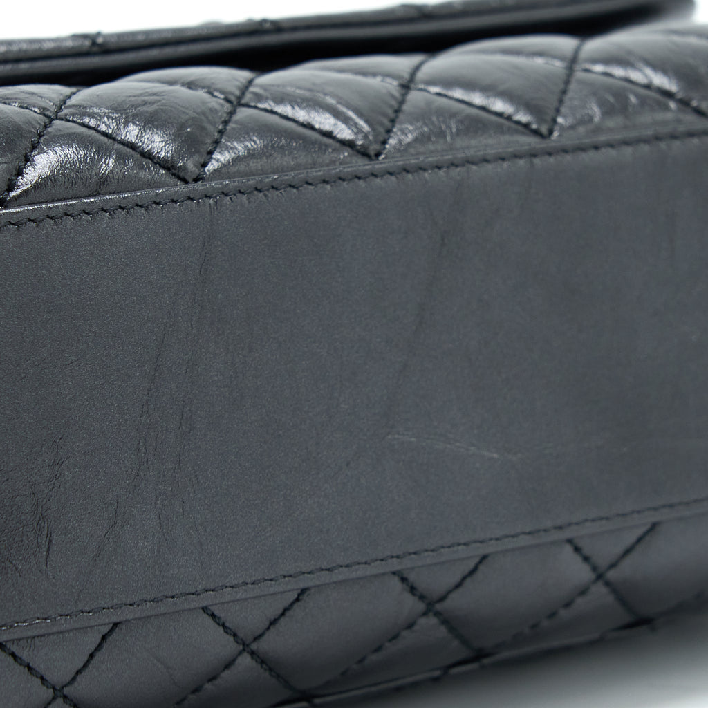 CHANEL SMALL COCO HANDLE AGED CALFSKIN SO BLACK WITH BLACK HARDWARE