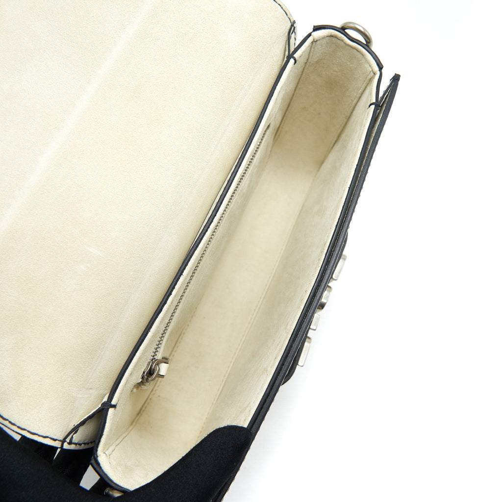 DIOR MEDIUM DIOR EVOLUTION BAG WHITE WITH SHW