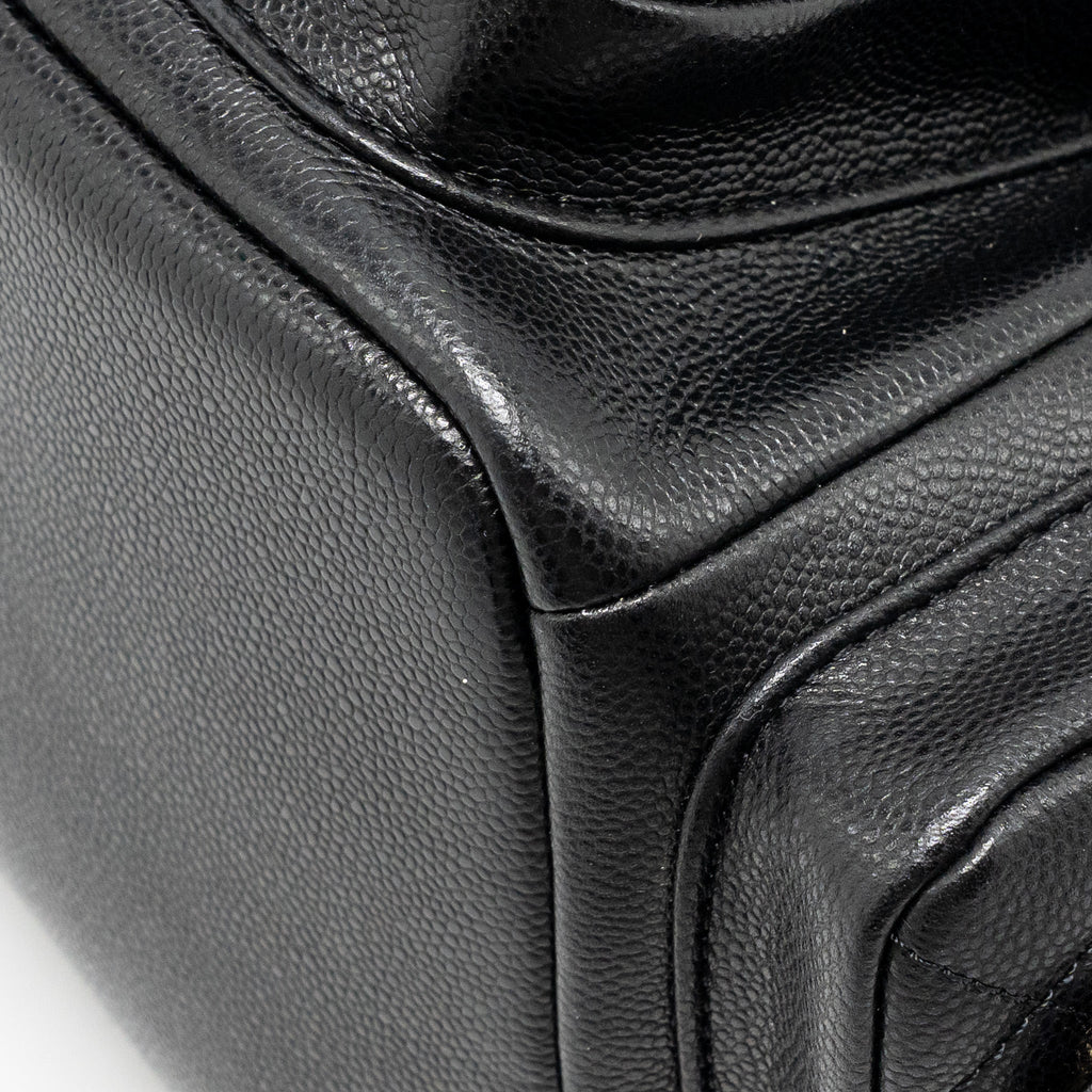 CHANEL TRIPLE POCKET BACKPACK CAVIAR BLACK LGHW (MICROCHIP)