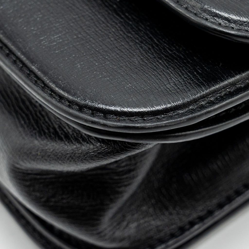 BALENCIAGA GOSSIP SHOULDER BAG CALFSKIN BLACK GHW