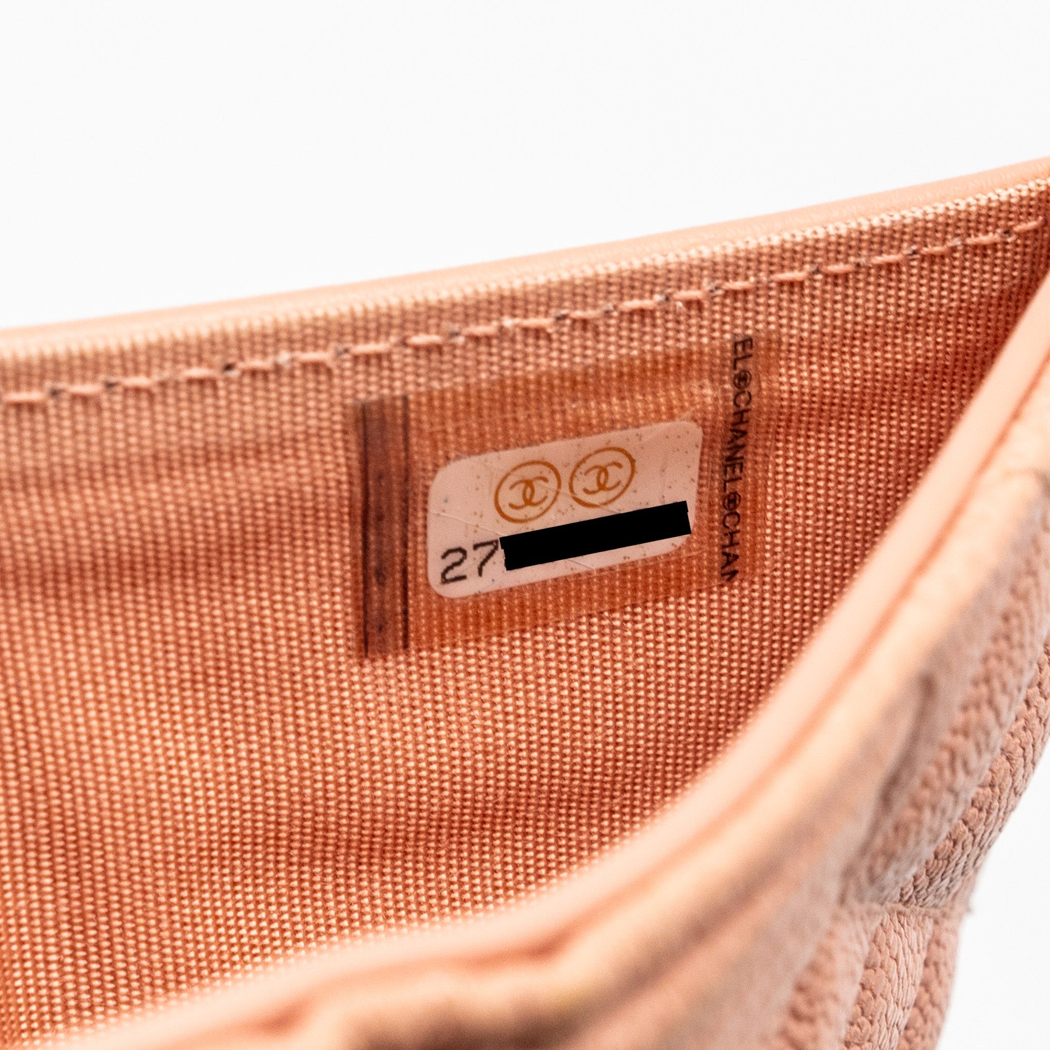 CHANEL BOY COMPACT WALLET CAVIAR PINK GHW