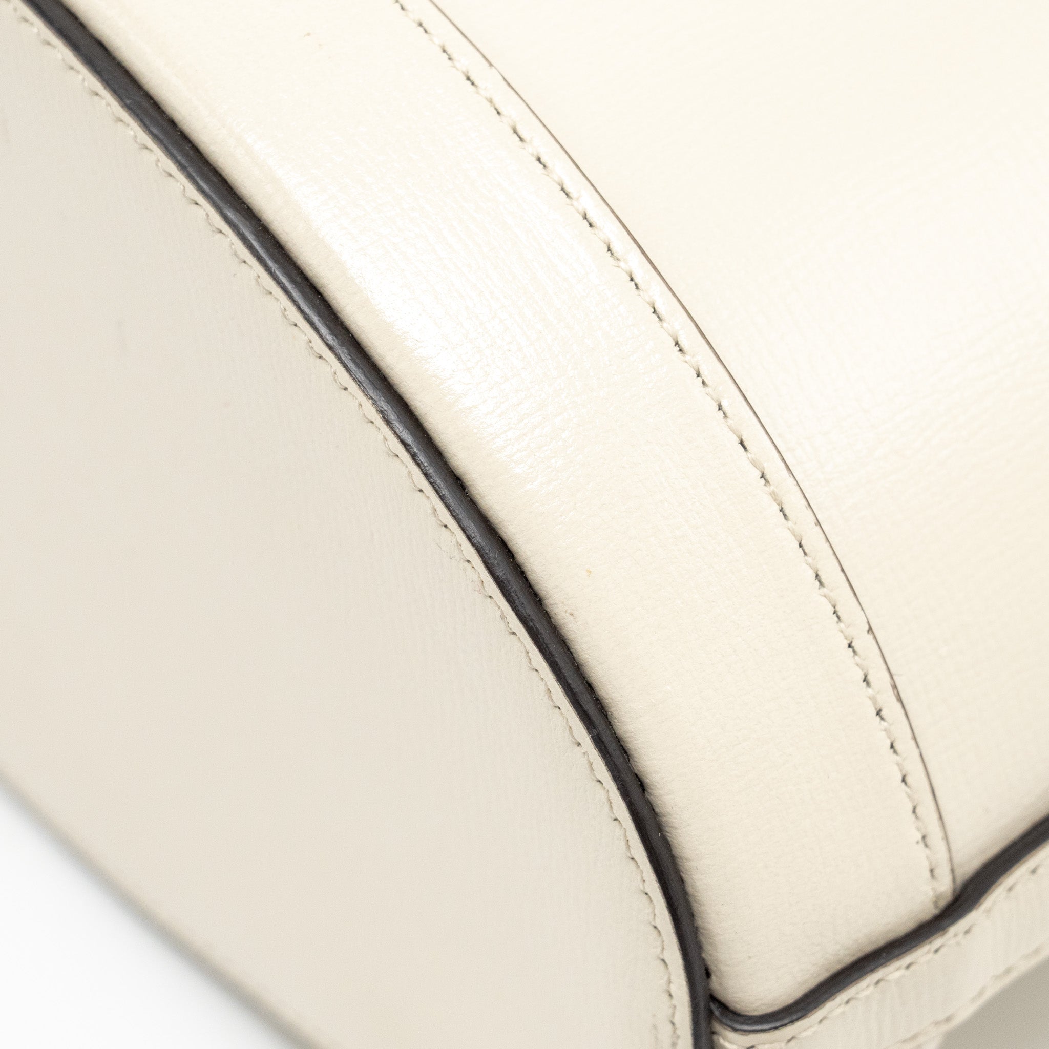 GUCCI 1955 HORSEBIT BUCKET TOTE BAG CALFSKIN WHITE GHW