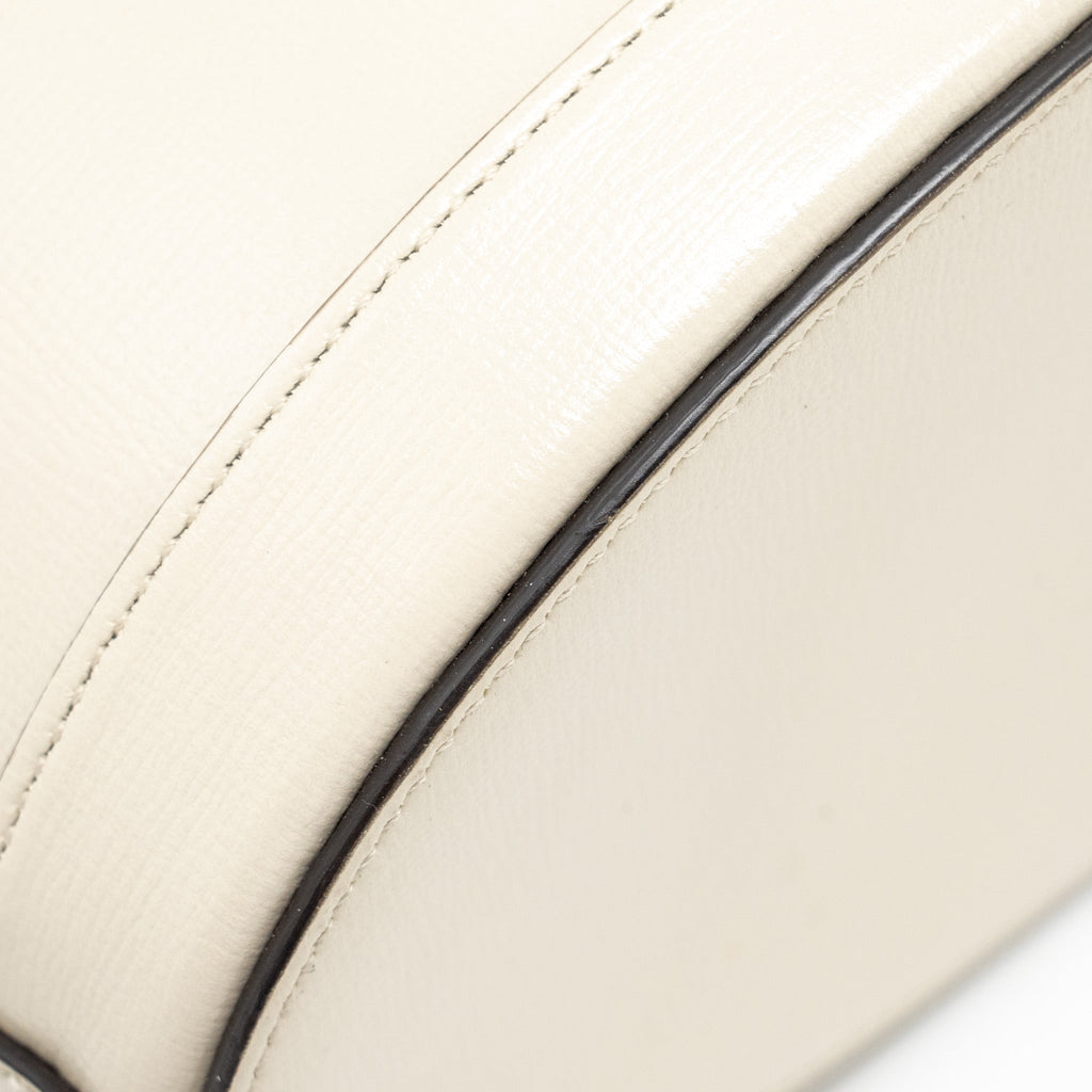 GUCCI 1955 HORSEBIT BUCKET TOTE BAG CALFSKIN WHITE GHW