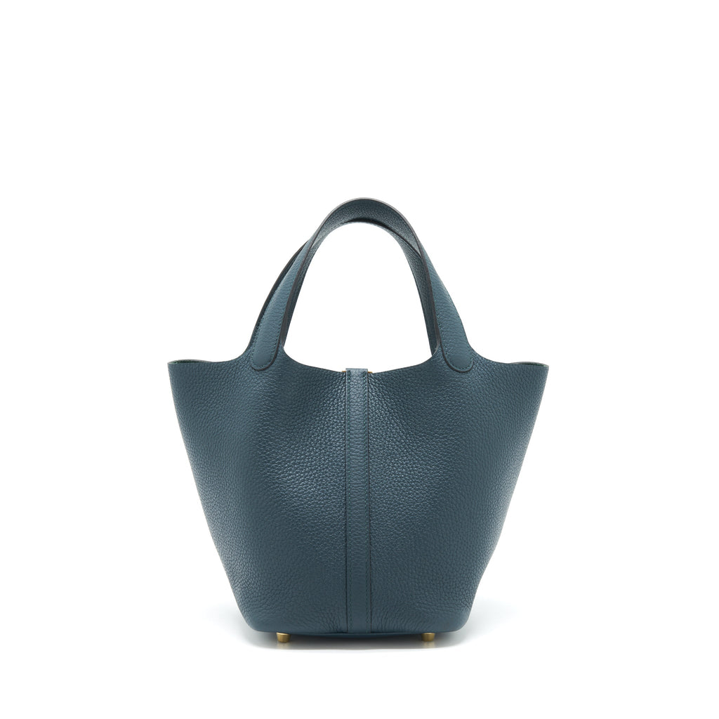 HERMES PICOTIN 18 LOCK BAG CLEMENCE 6O VERT CYPRESS GHW