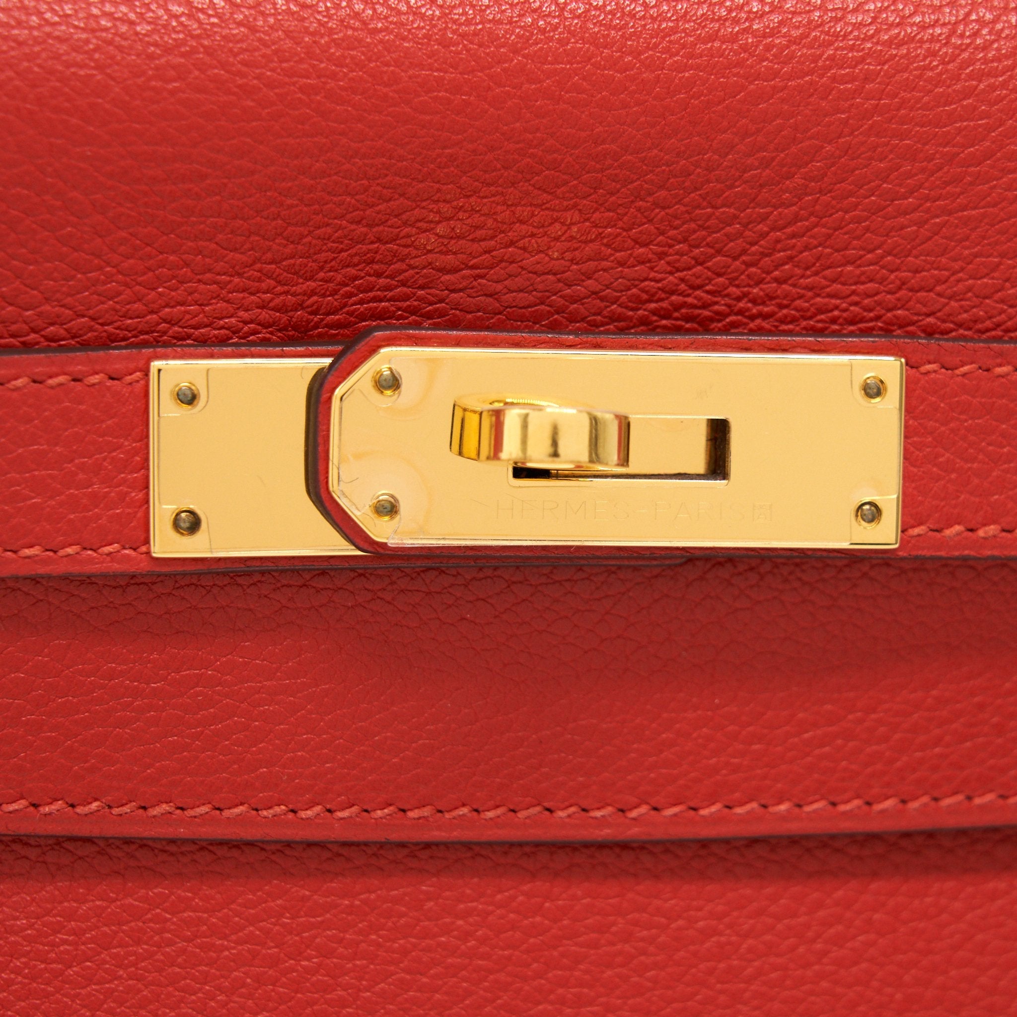HERMES KELLY 32 EVERCOLOR S5 ROUGE TOMATE GHW