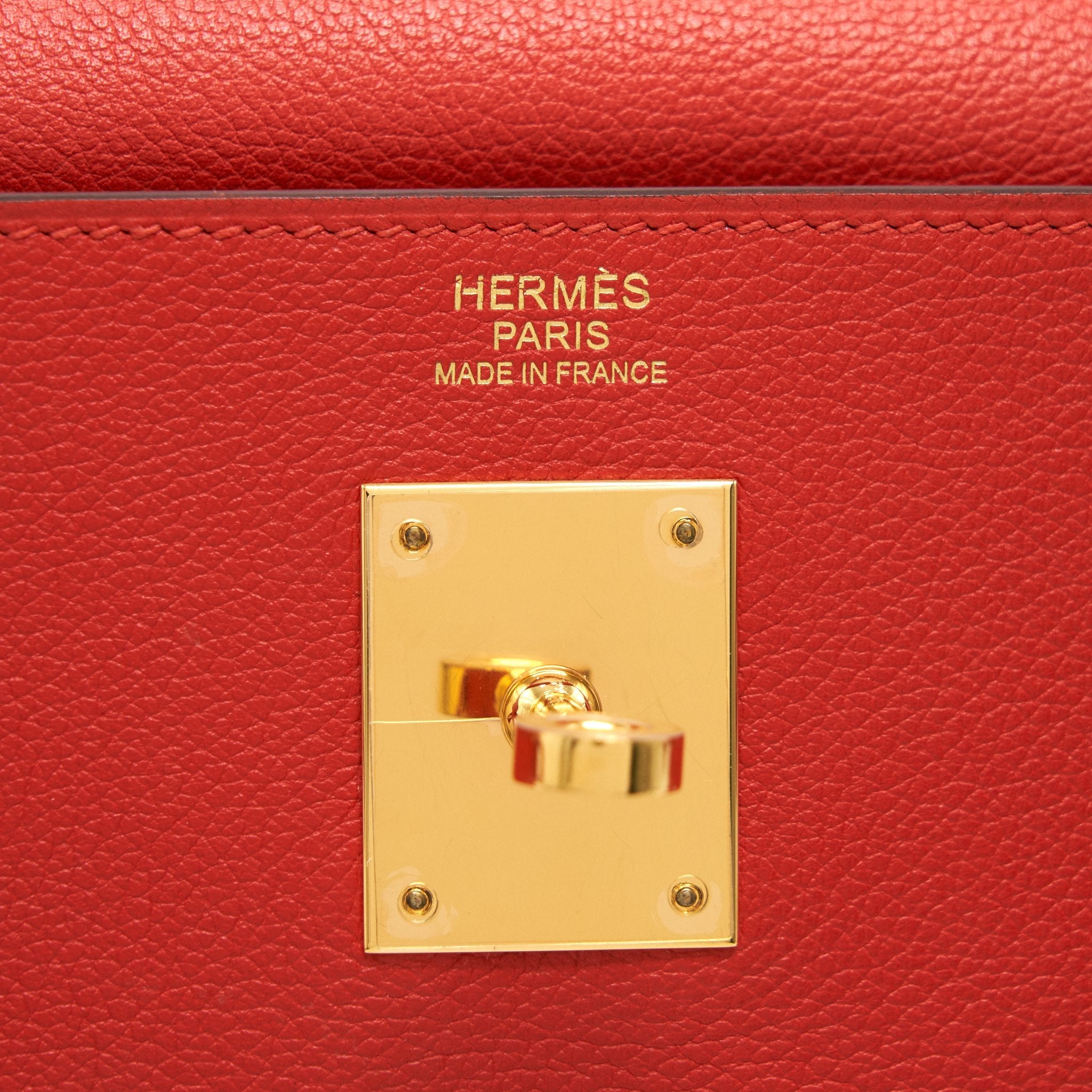 HERMES KELLY 32 EVERCOLOR S5 ROUGE TOMATE GHW