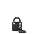 DIOR MICRO LADY DIOR LAMBSKIN BLACK GHW