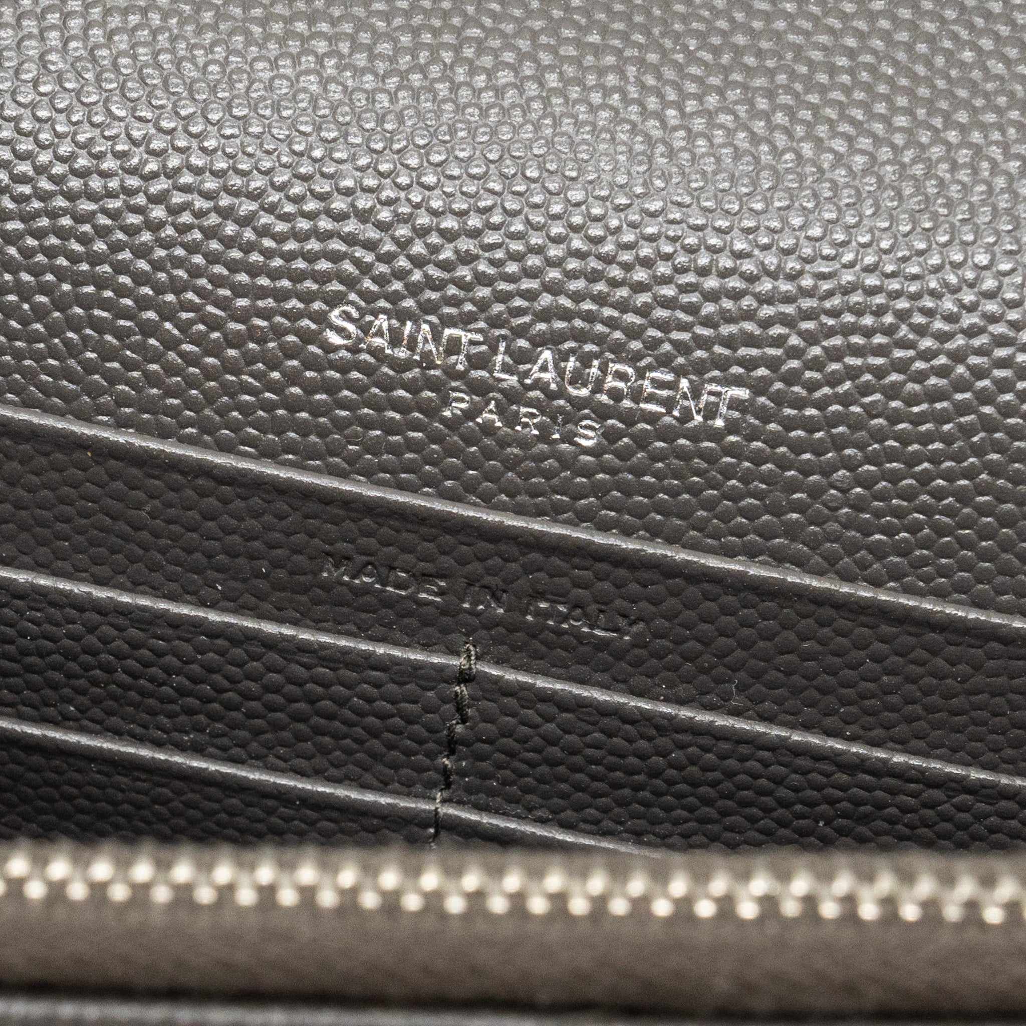SAINT LAURENT/YSL ENVELOP CHAIN BAG CALFSKIN GREY SHW