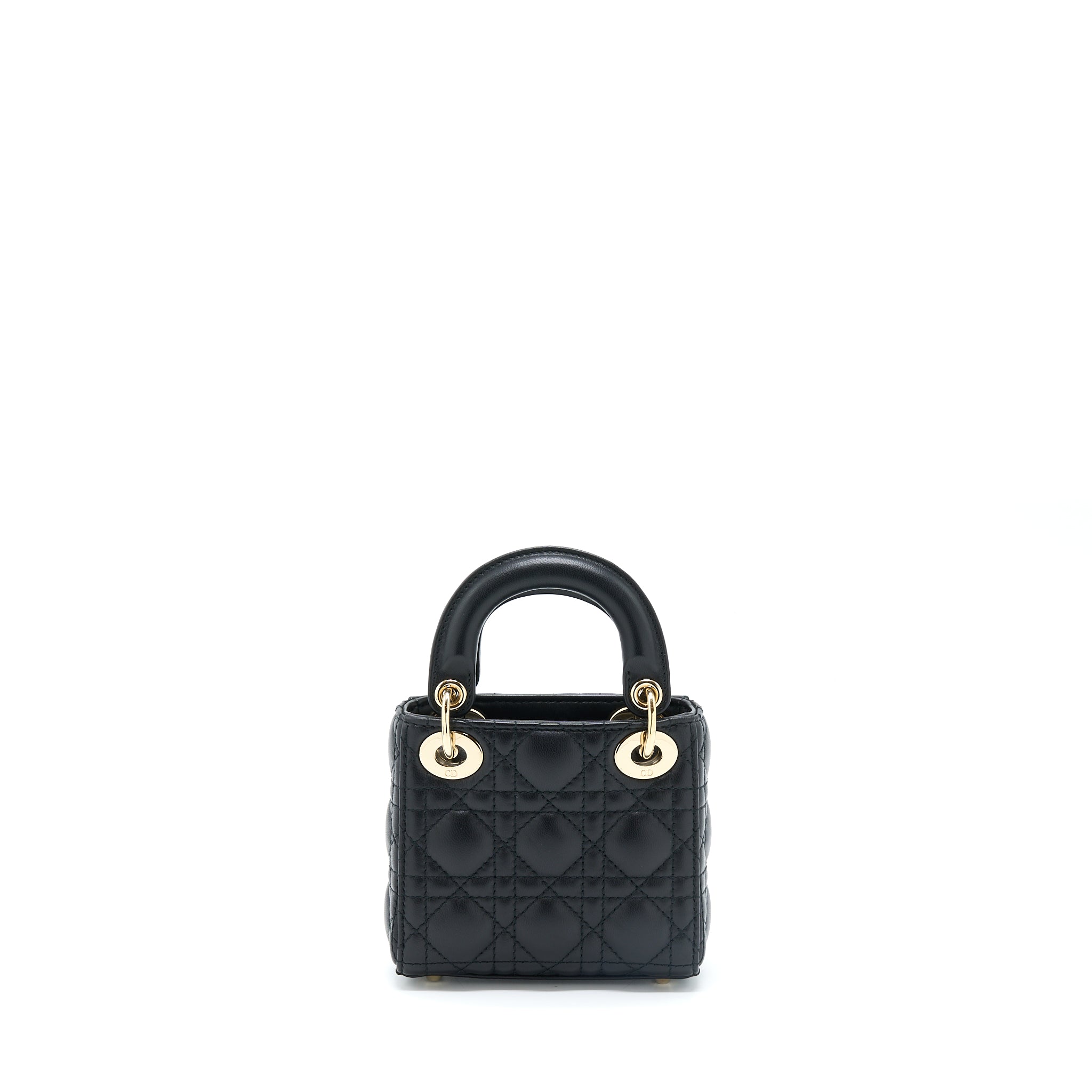 DIOR MICRO LADY DIOR LAMBSKIN BLACK GHW