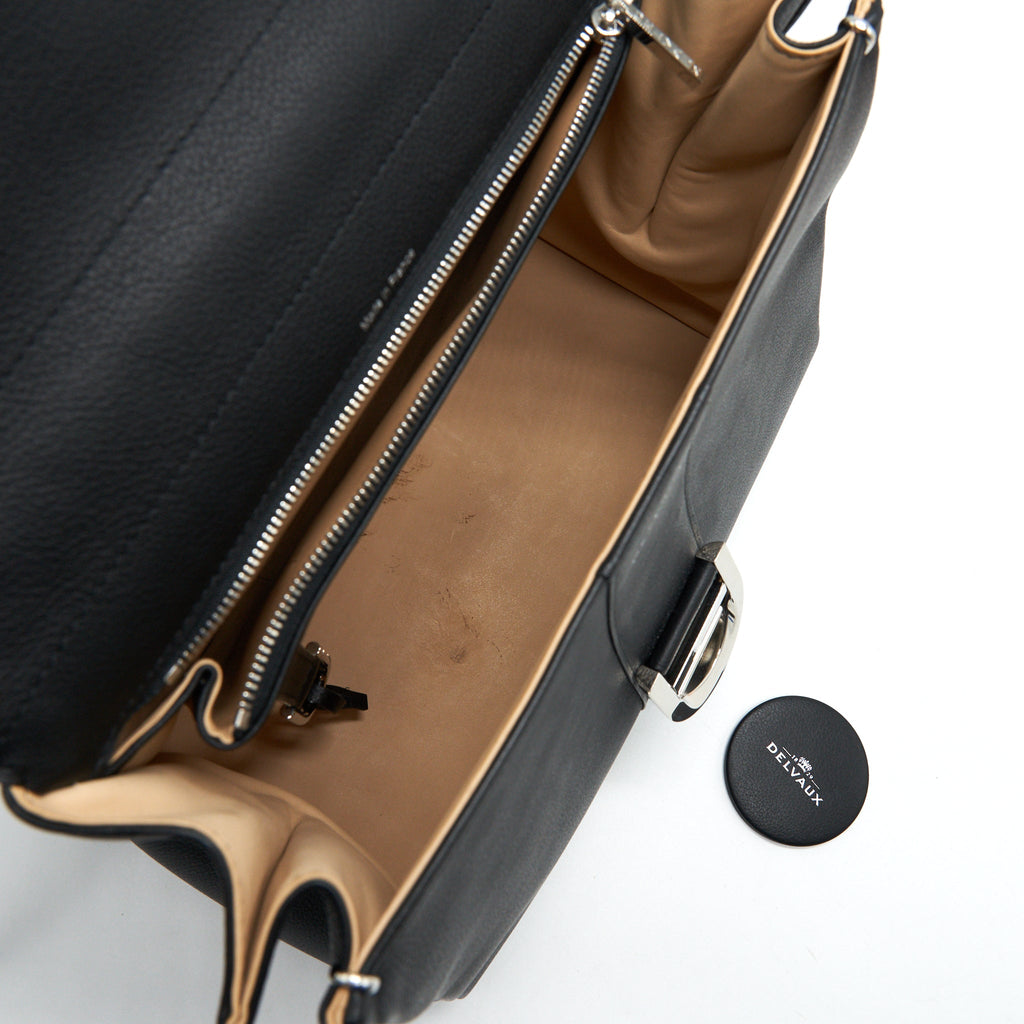 DELVAUX BRILLIANT MM BLACK SHW CALFSKIN