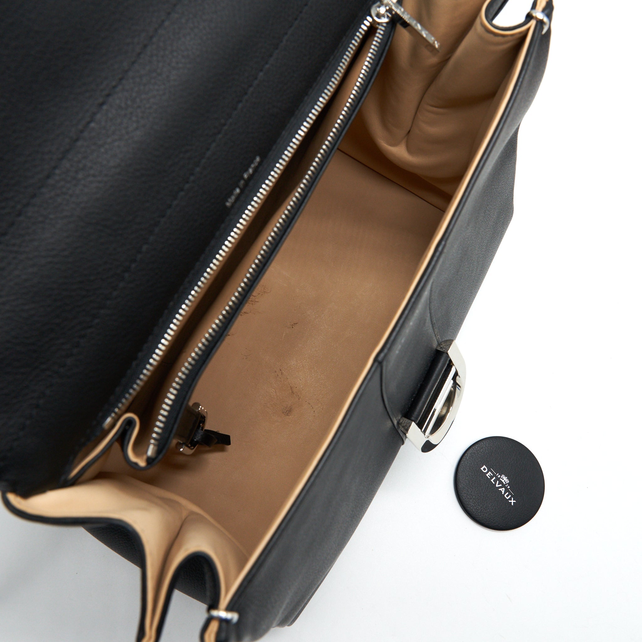 DELVAUX BRILLIANT MM BLACK SHW CALFSKIN